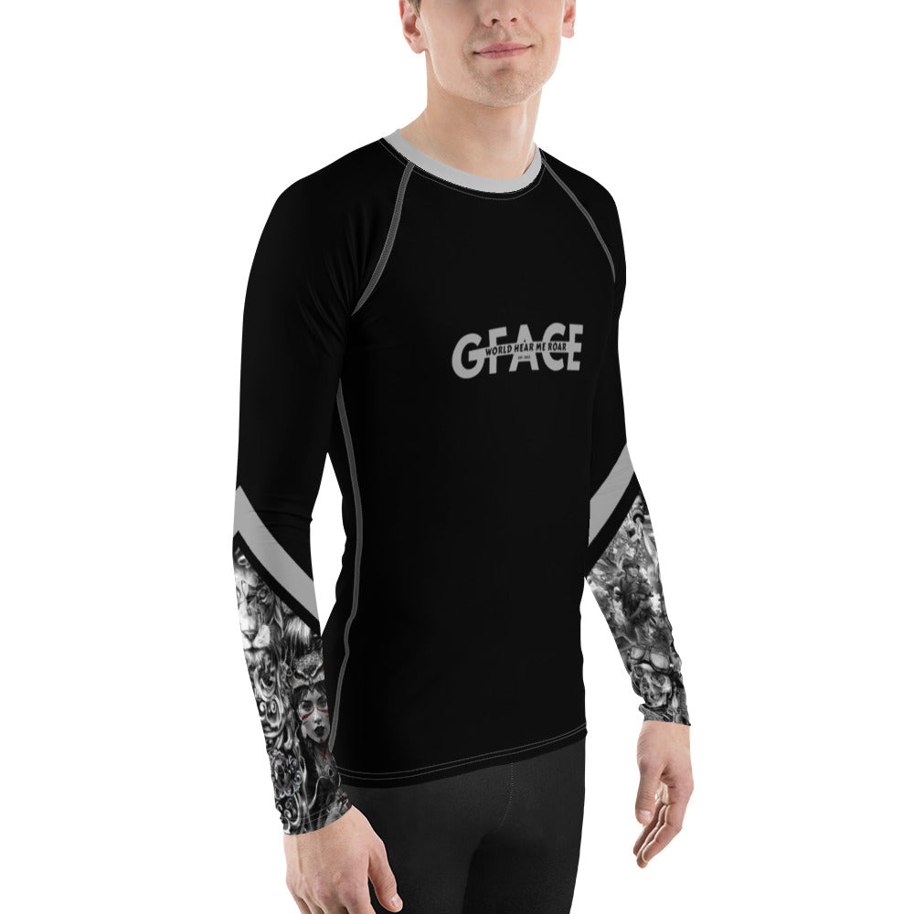 Gface Men's Rash Guard Patriot Print