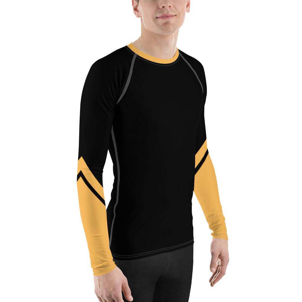 Gface Men's Rash Guard Black/Gold World Hear Me Roar