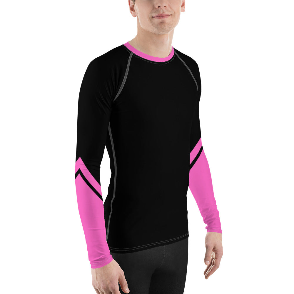 Gface Men's Rash Guard Black/Pink World Hear Me Roar