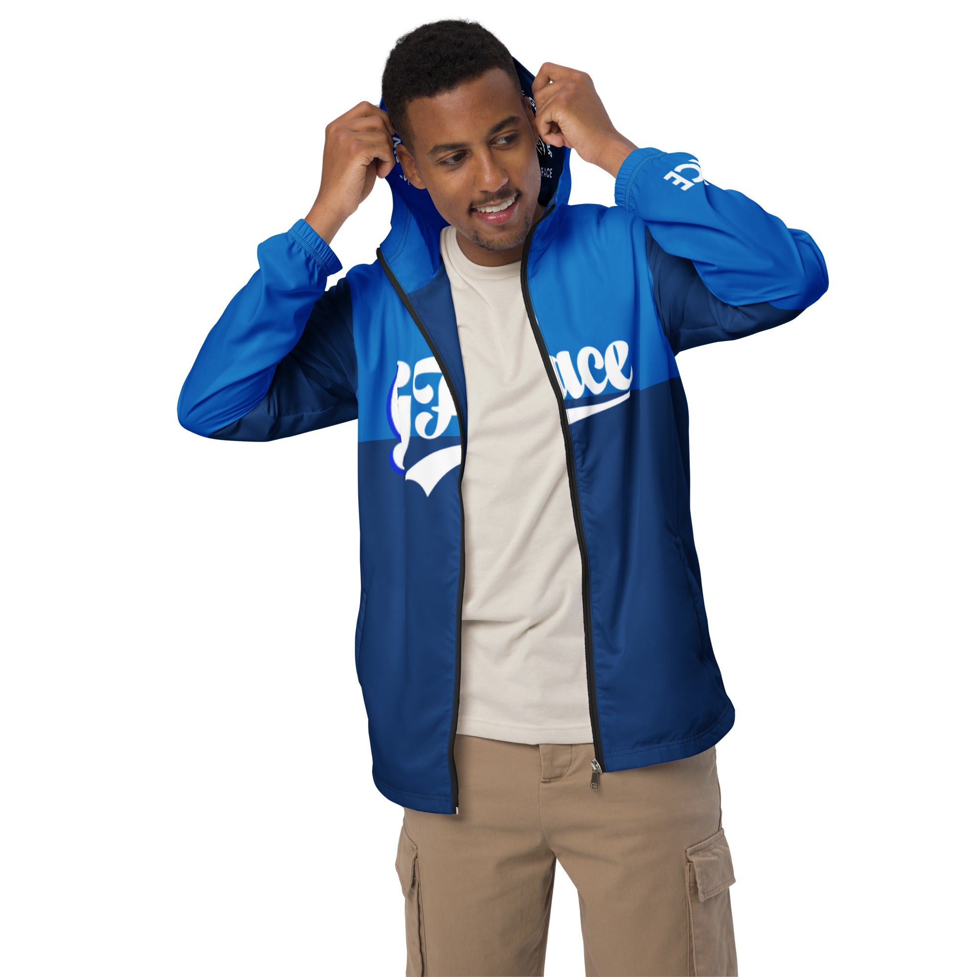 Men’s 2-tone (B/LBlue) Windbreaker Gface King Swag