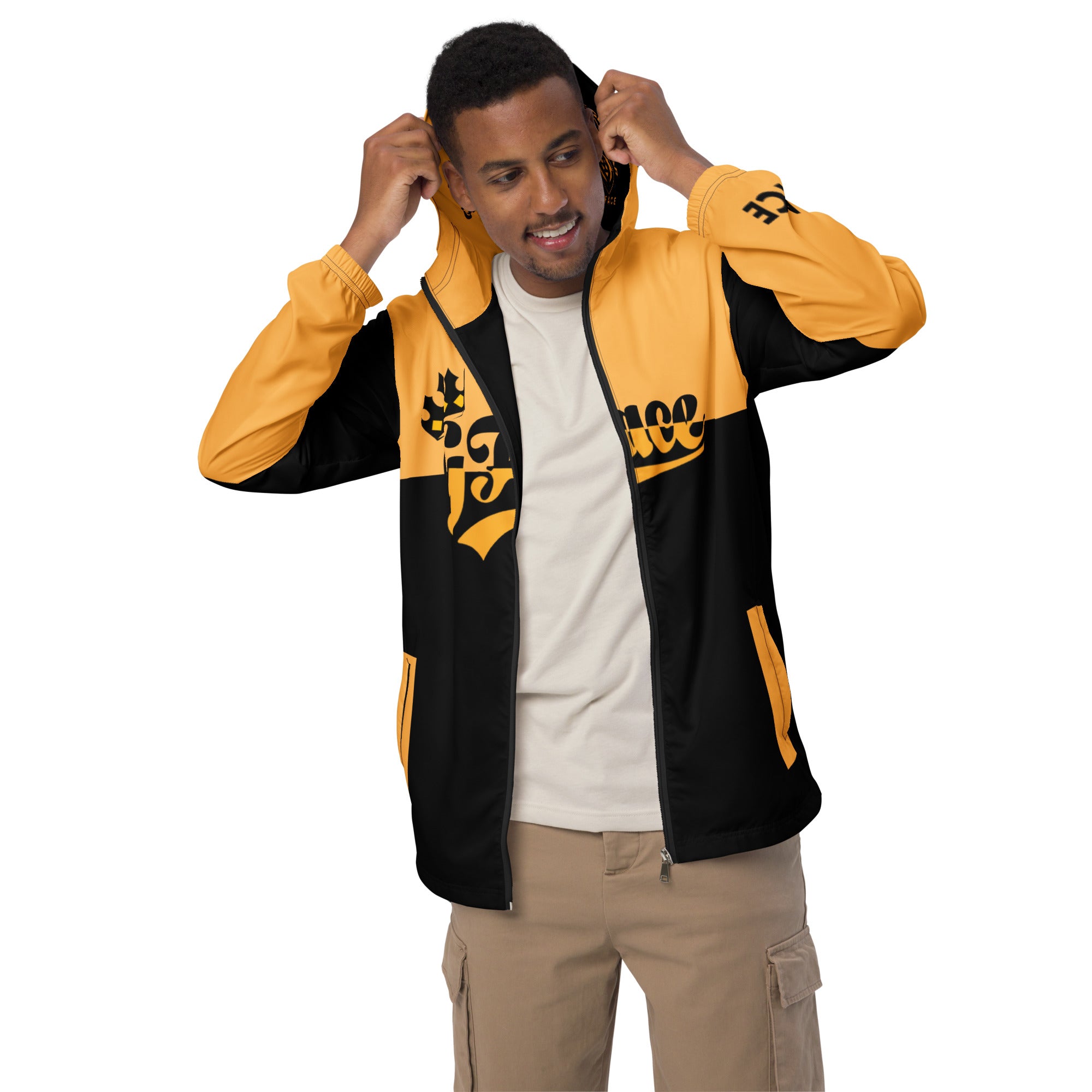 Men’s 2-tone (B/Gold) Windbreaker Gface King Swag