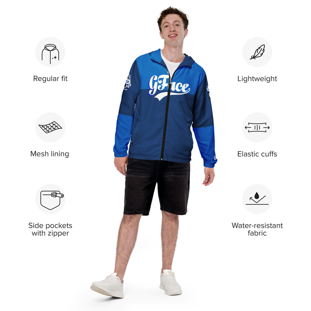 Men’s 2-tone (B/LBlue) Windbreaker Gface King Swag