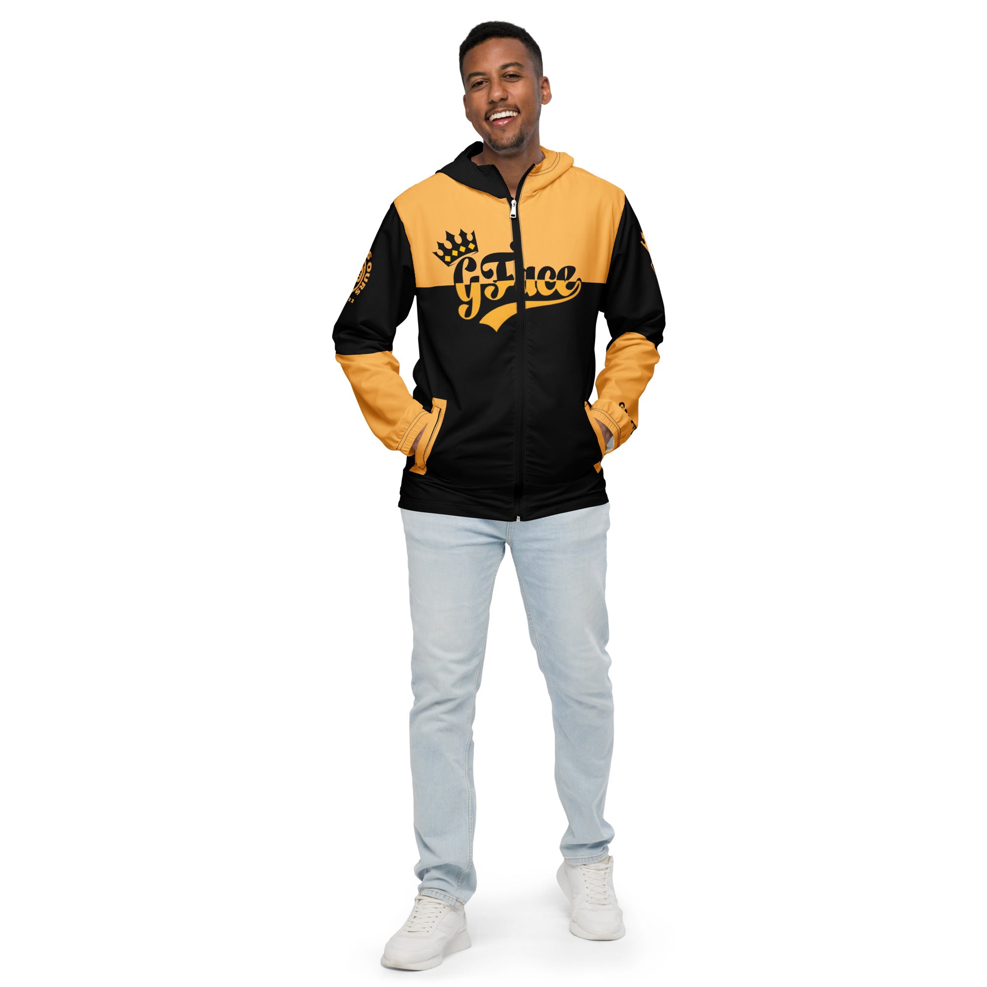 Men’s 2-tone (B/Gold) Windbreaker Gface King Swag