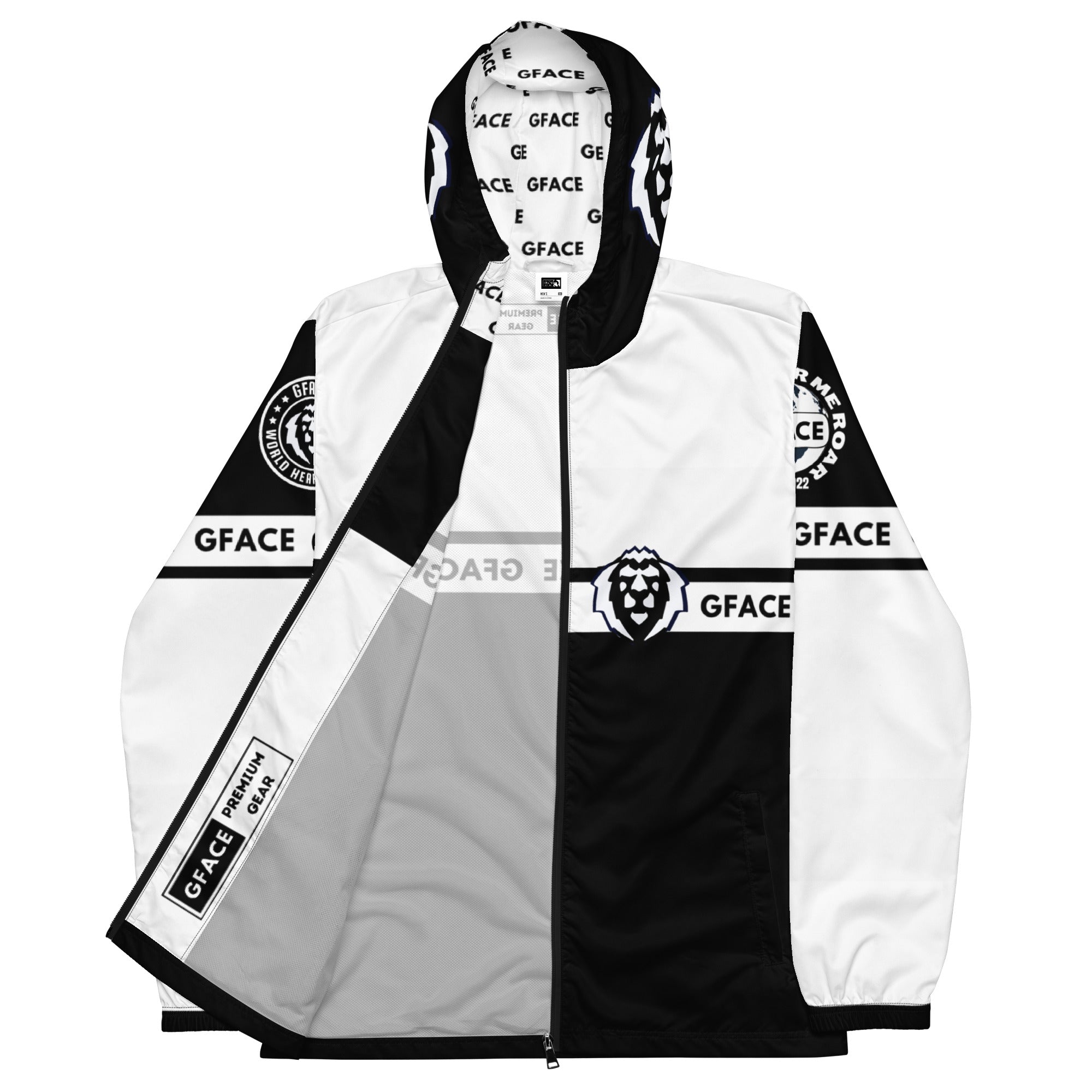 GFACE White/Black Men’s Windbreaker