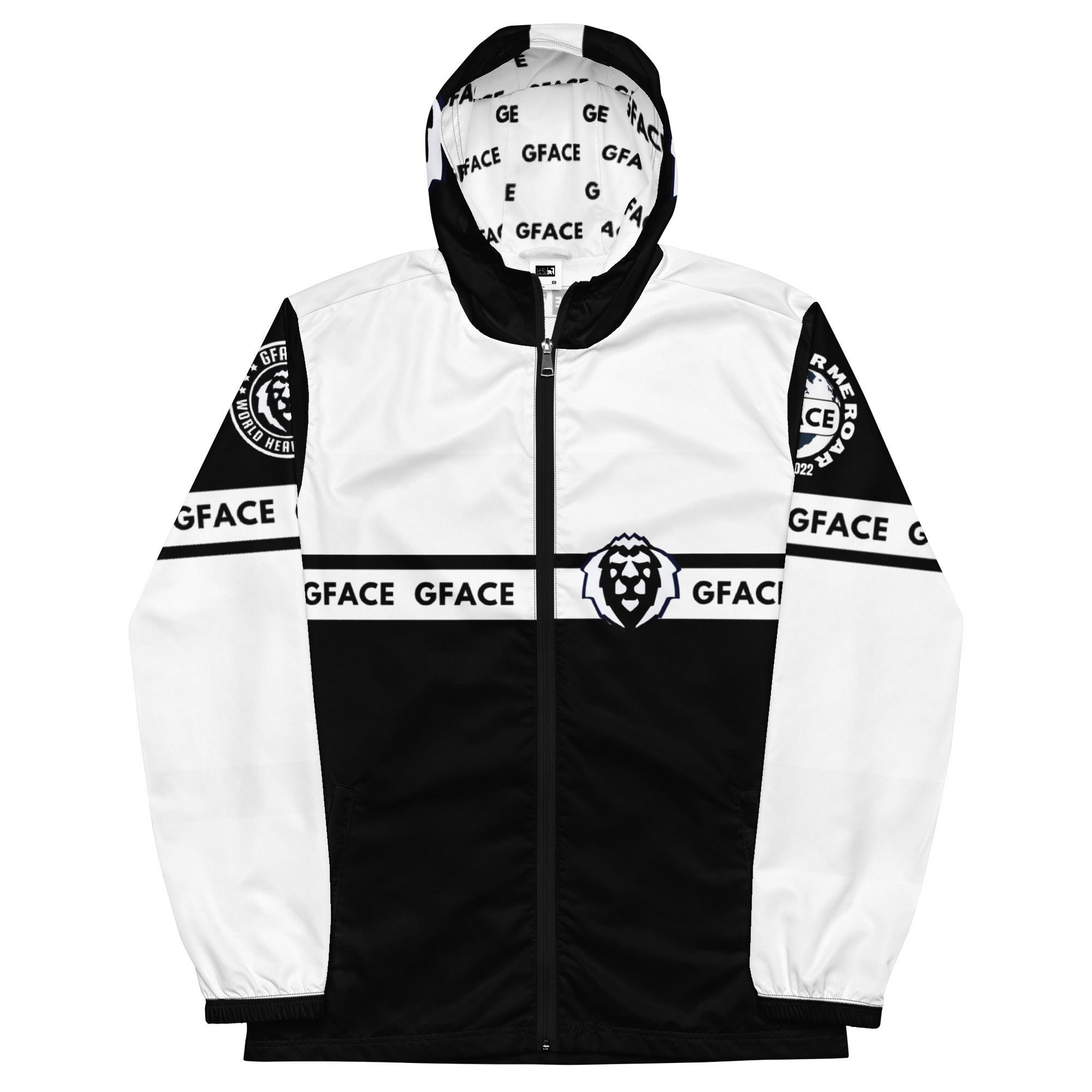 GFACE White/Black Men’s Windbreaker