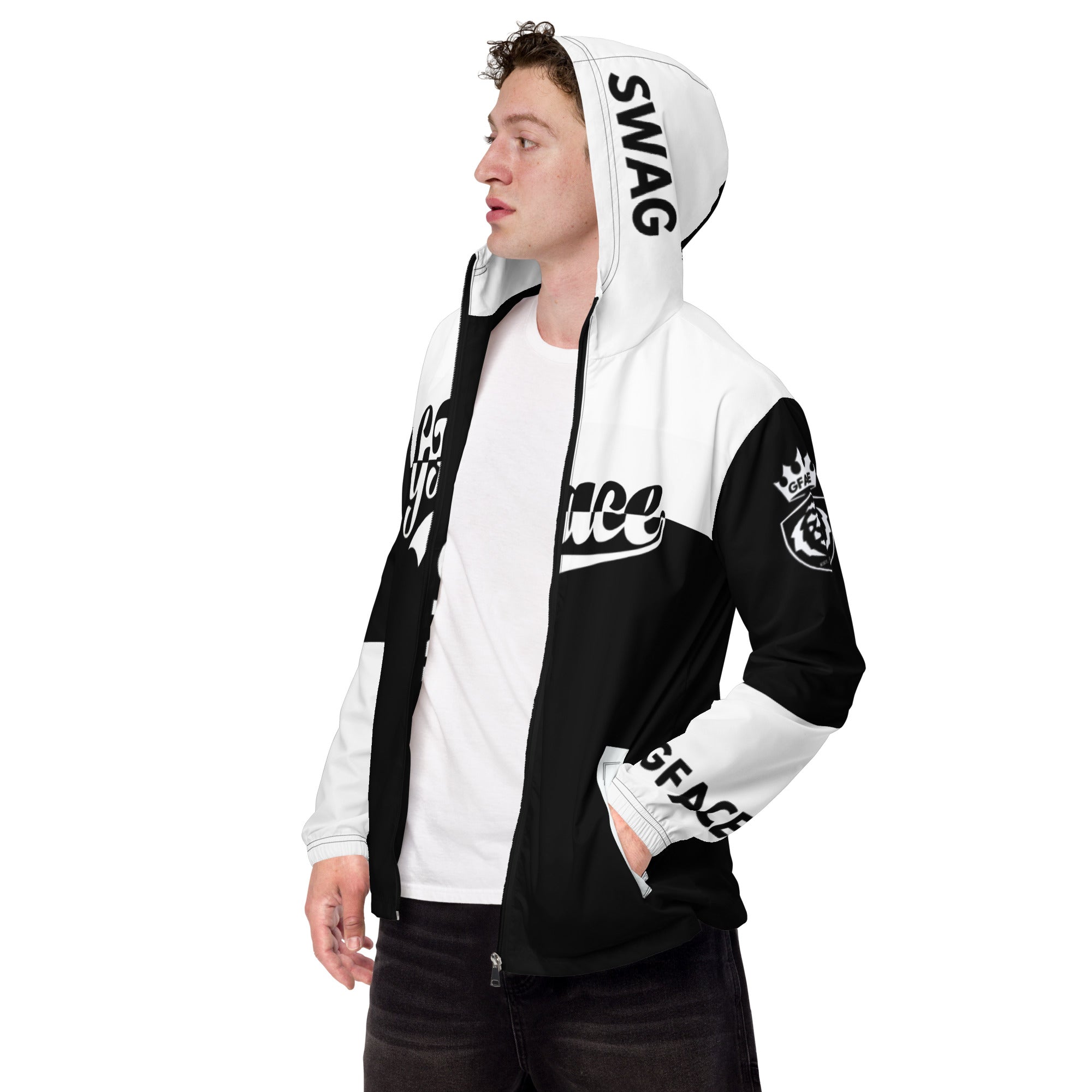 Men’s 2 tone (B/W) Windbreaker Gface King Swag