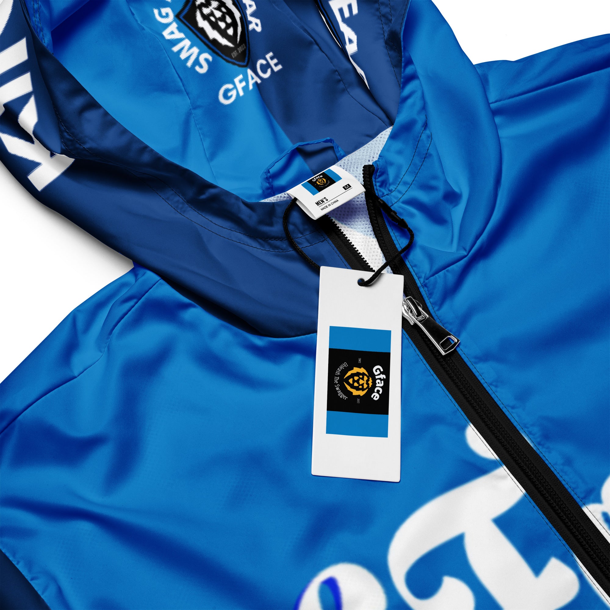 Men’s 2-tone (B/LBlue) Windbreaker Gface King Swag