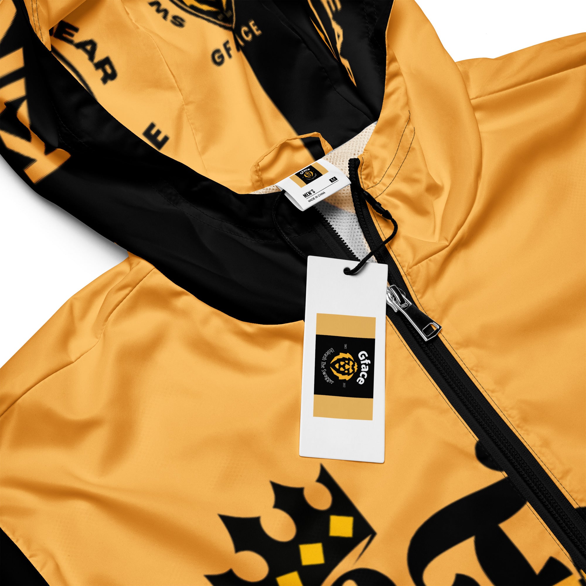 Men’s 2-tone (B/Gold) Windbreaker Gface King Swag