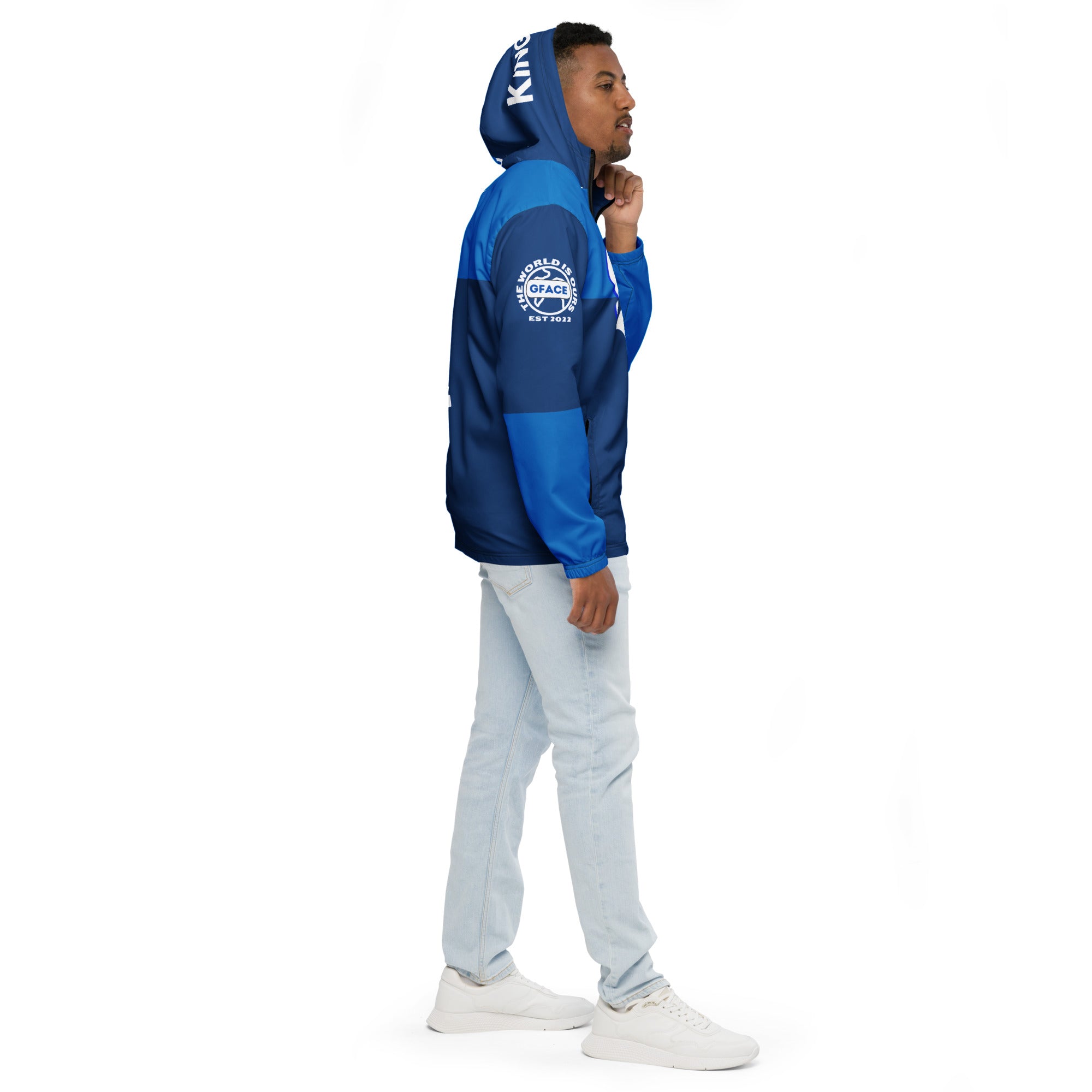 Men’s 2-tone (B/LBlue) Windbreaker Gface King Swag