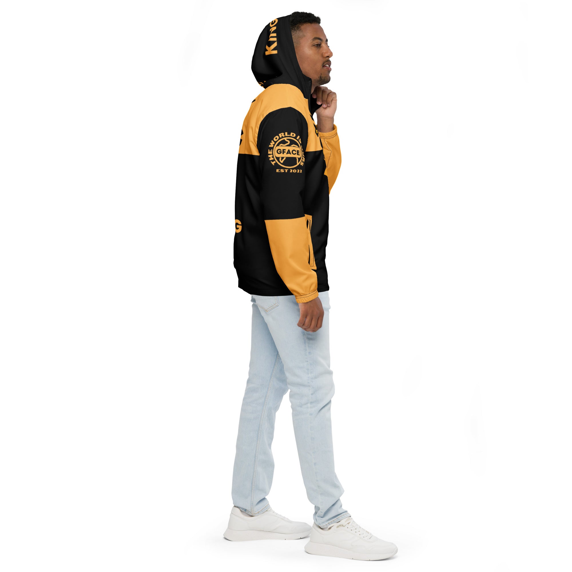 Men’s 2-tone (B/Gold) Windbreaker Gface King Swag