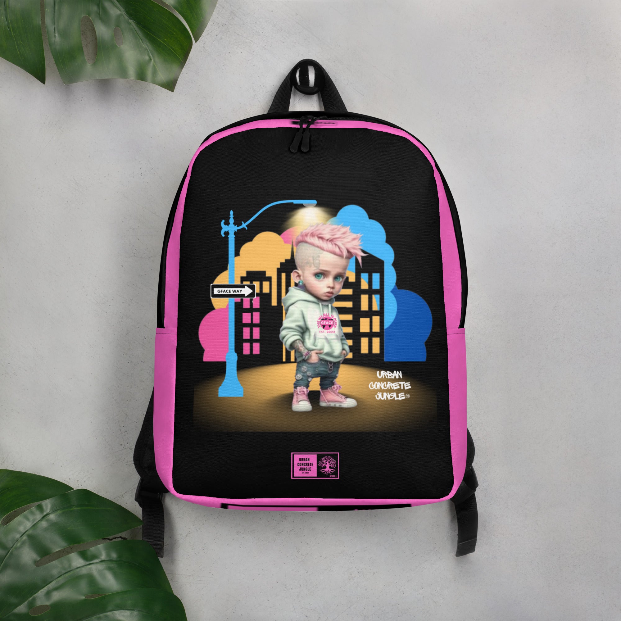 GFACE Backpack Girl Pink Urban Concrete Jungle