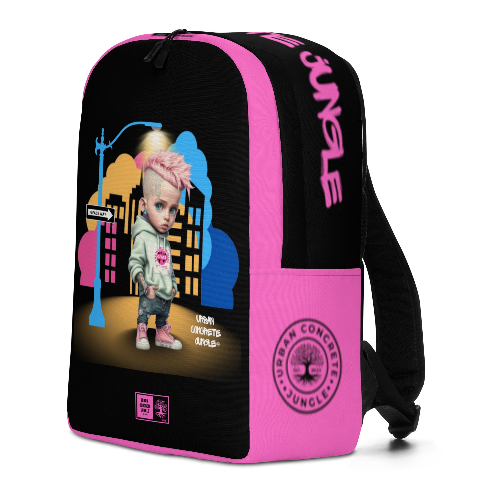 GFACE Backpack Girl Pink Urban Concrete Jungle