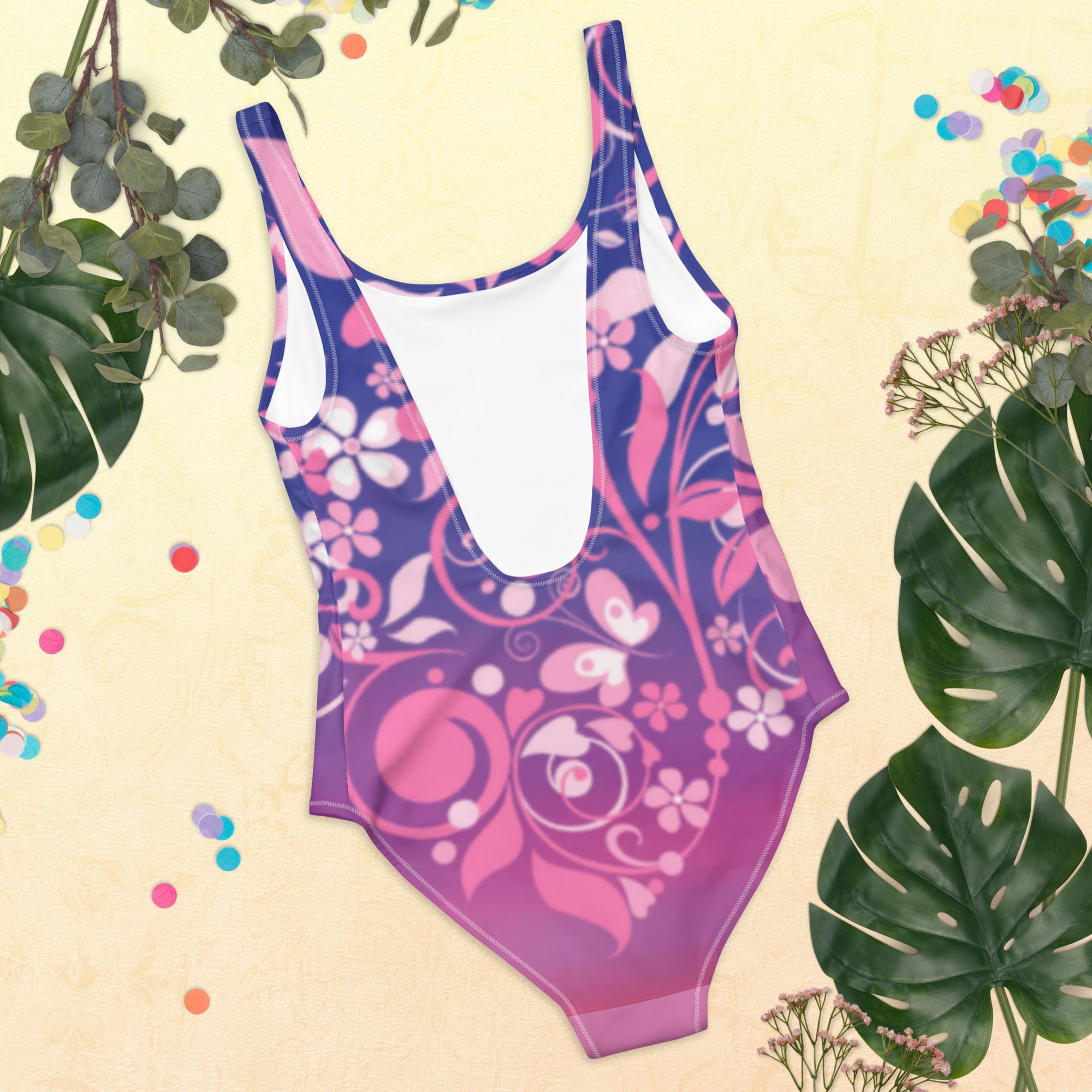 One-Piece Swimsuit Floral Gface Beach Swag