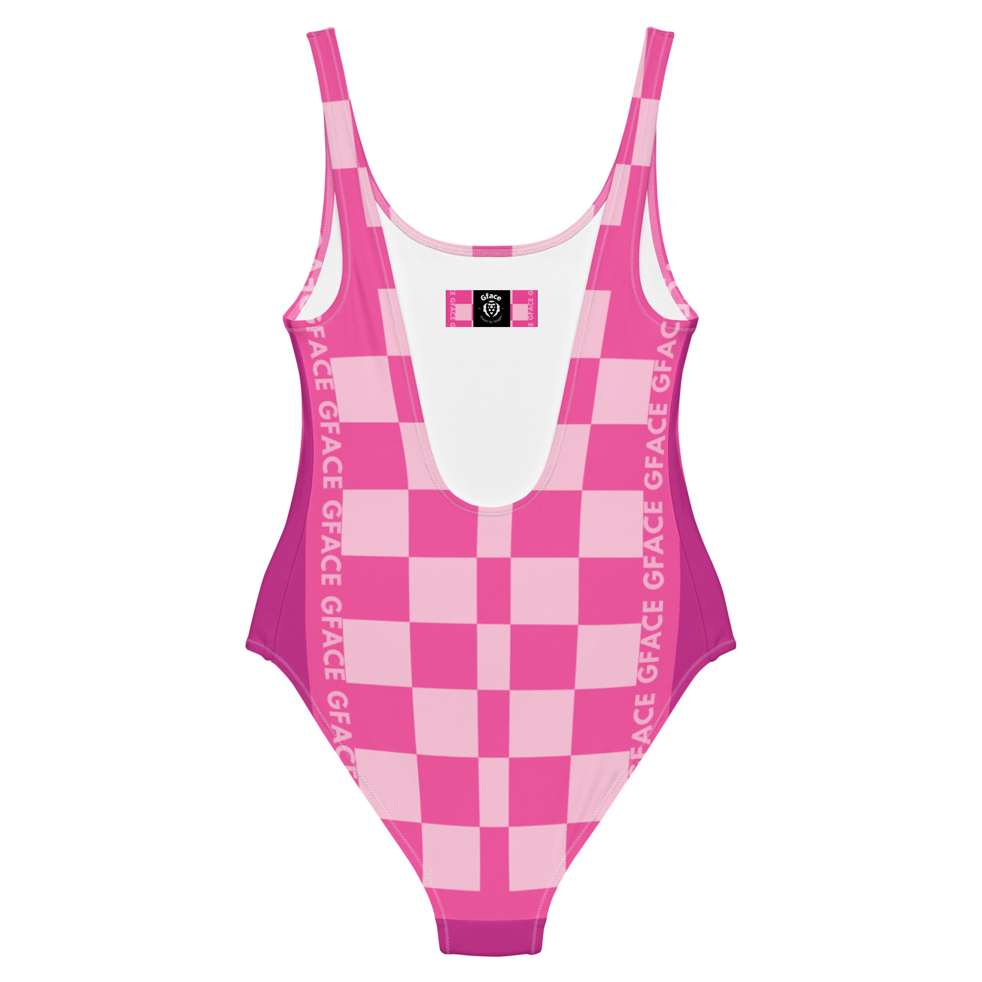 One-Piece Pink Checker GFACE Swimsuit