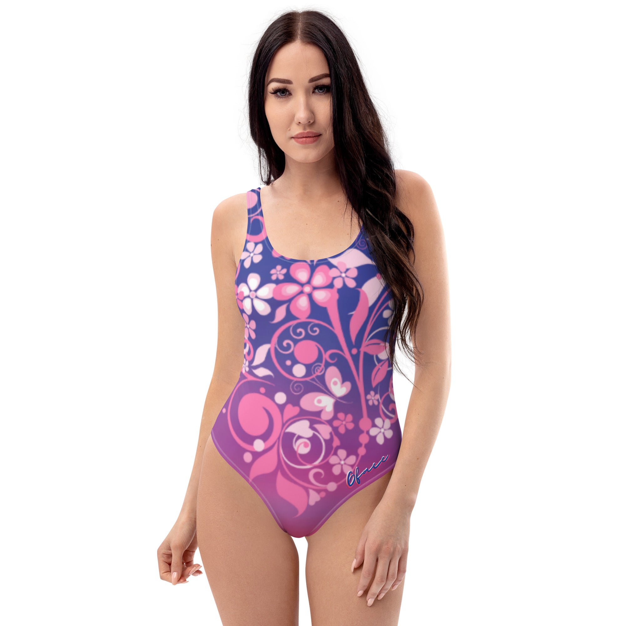 One-Piece Swimsuit Floral Gface Beach Swag