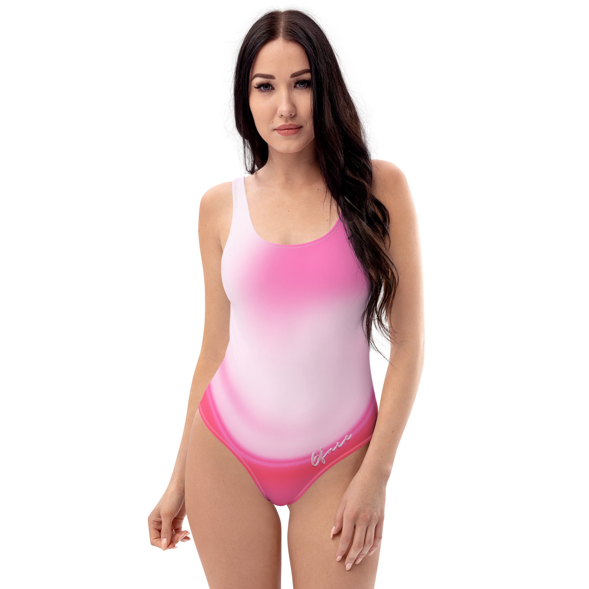 One-Piece Swimsuit Pink Swirl Gface Beach Swag