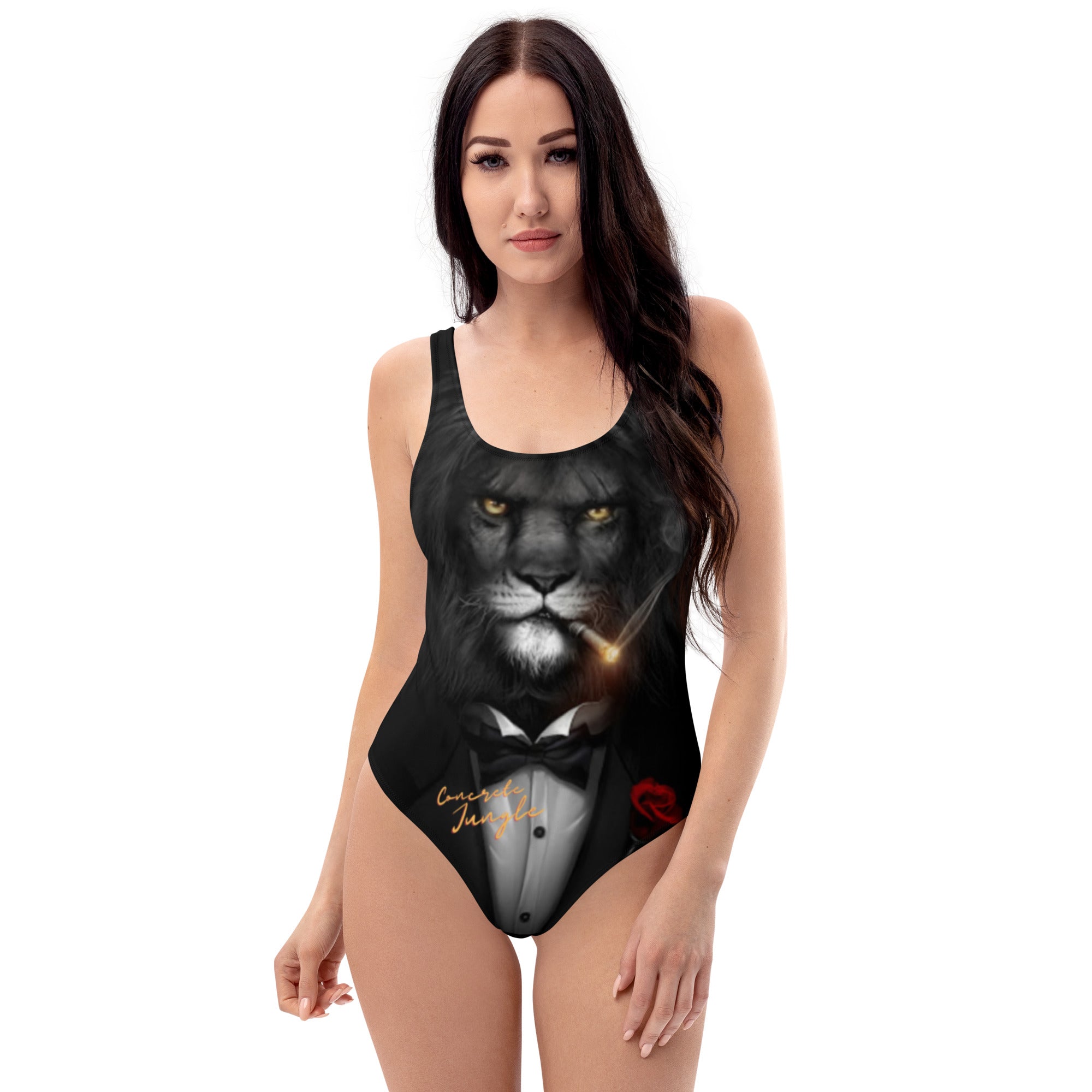 Gface Lion print  One-Piece Swimsuit