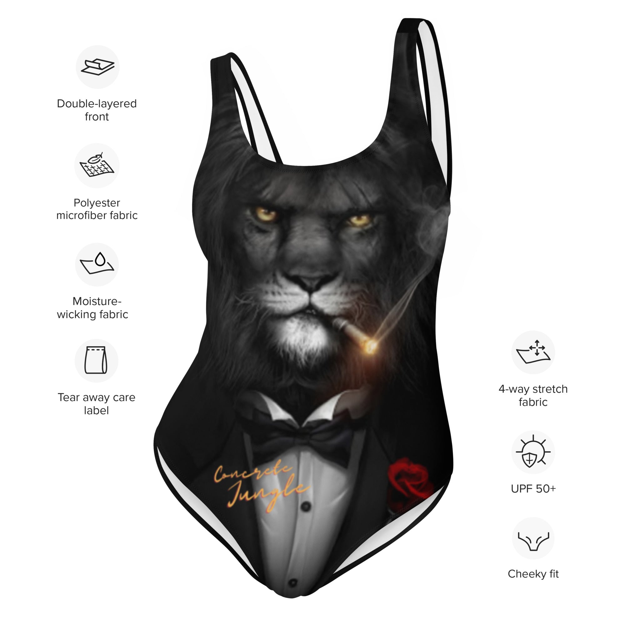 Gface Lion print  One-Piece Swimsuit