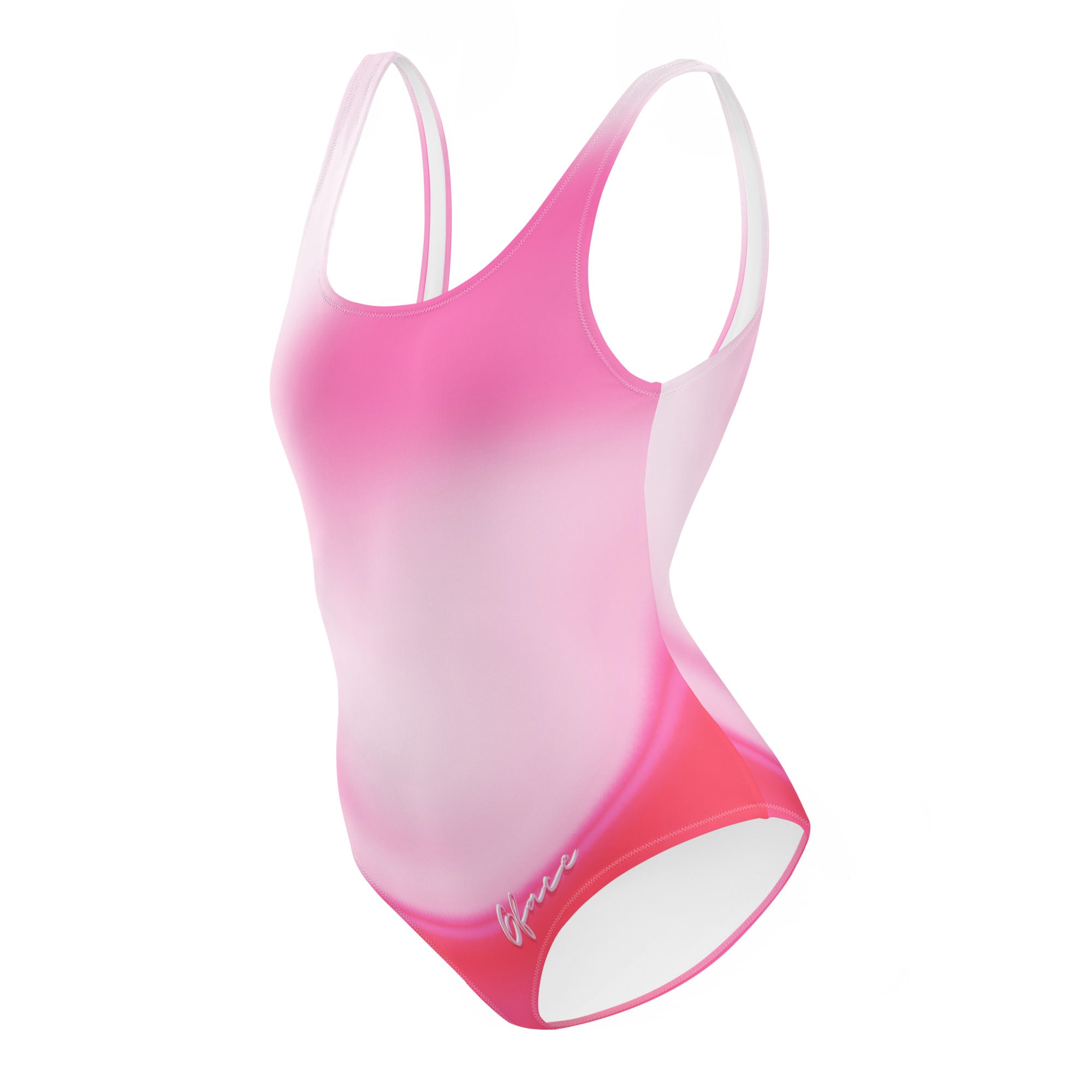 One-Piece Swimsuit Pink Swirl Gface Beach Swag