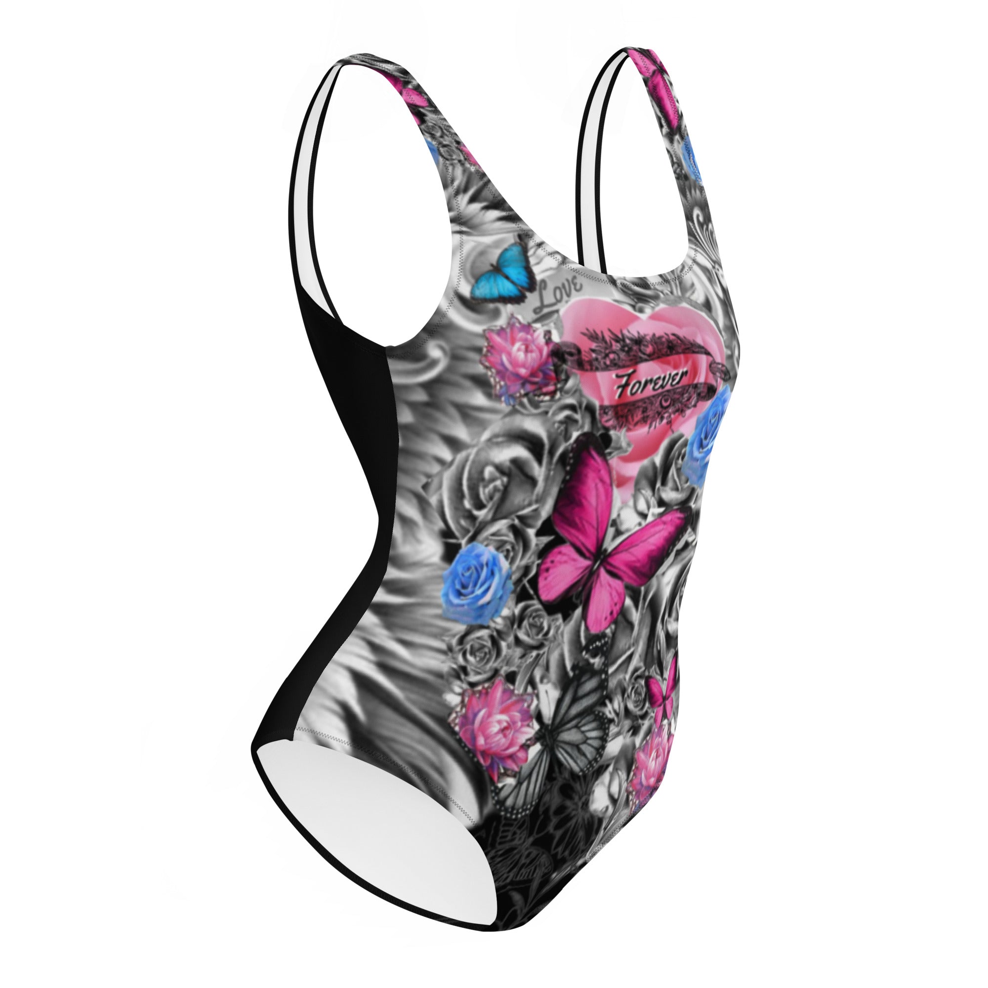 One-Piece Swimsuit Tattoo Print Gface Beach Swag