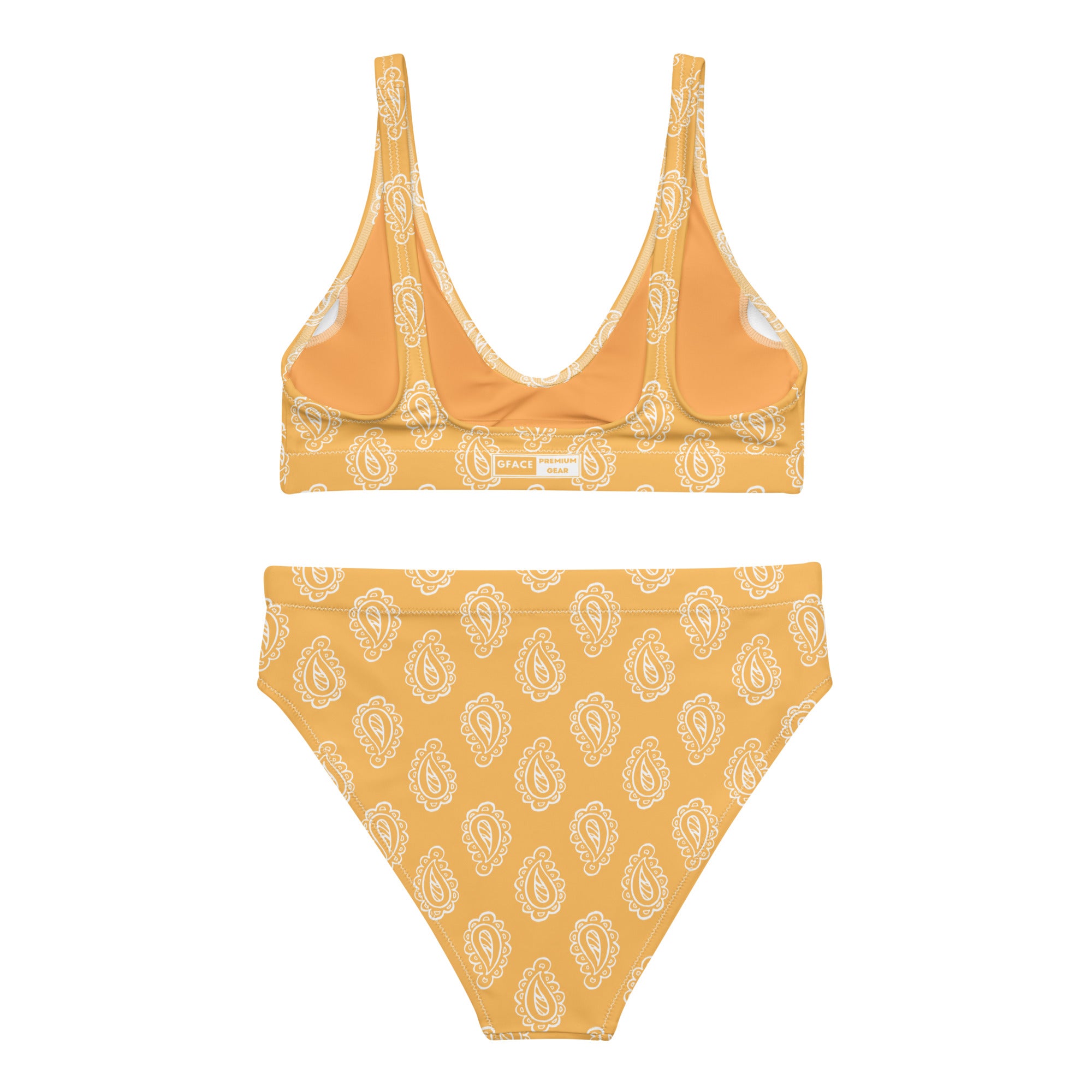 Gface Gold Bandana Printed Recycled high-waisted bikini