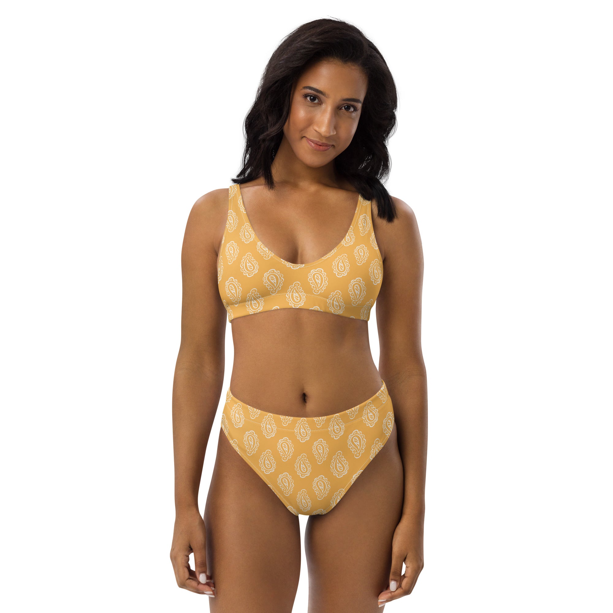 Gface Gold Bandana Printed Recycled high-waisted bikini