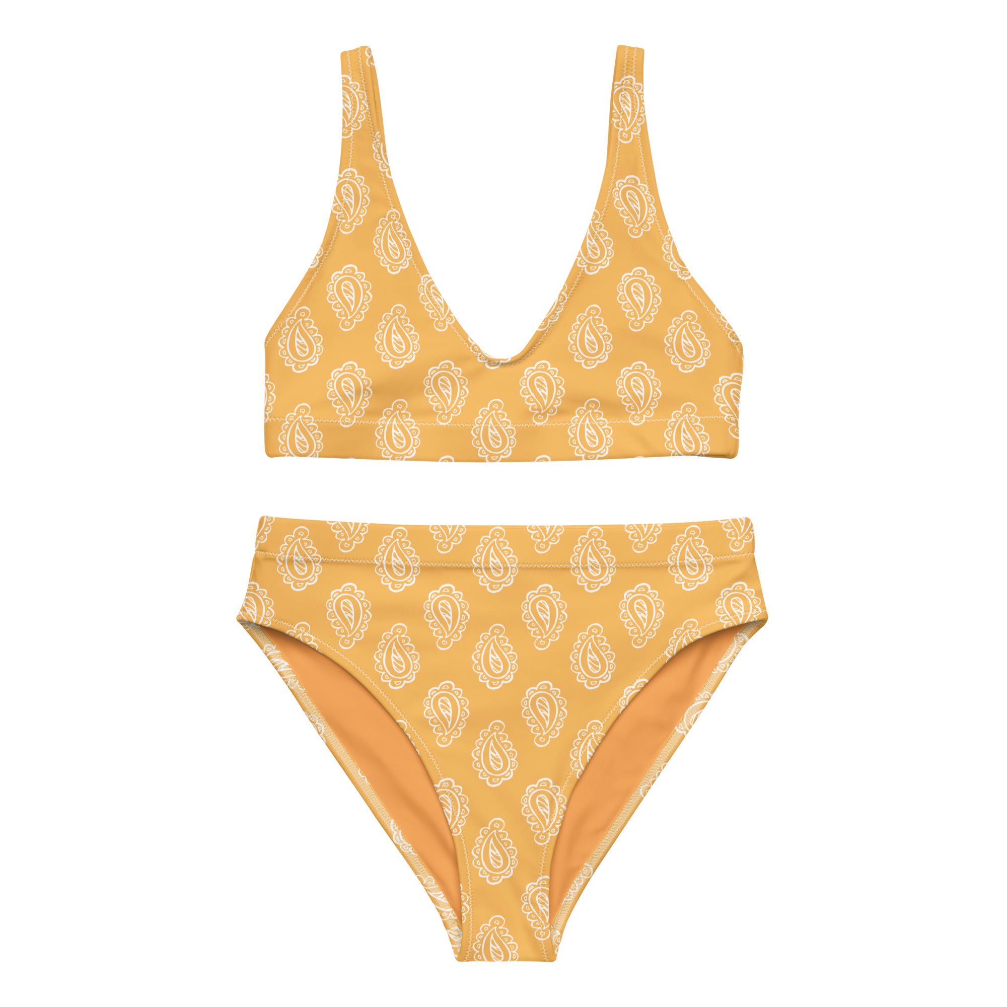 Gface Gold Bandana Printed Recycled high-waisted bikini