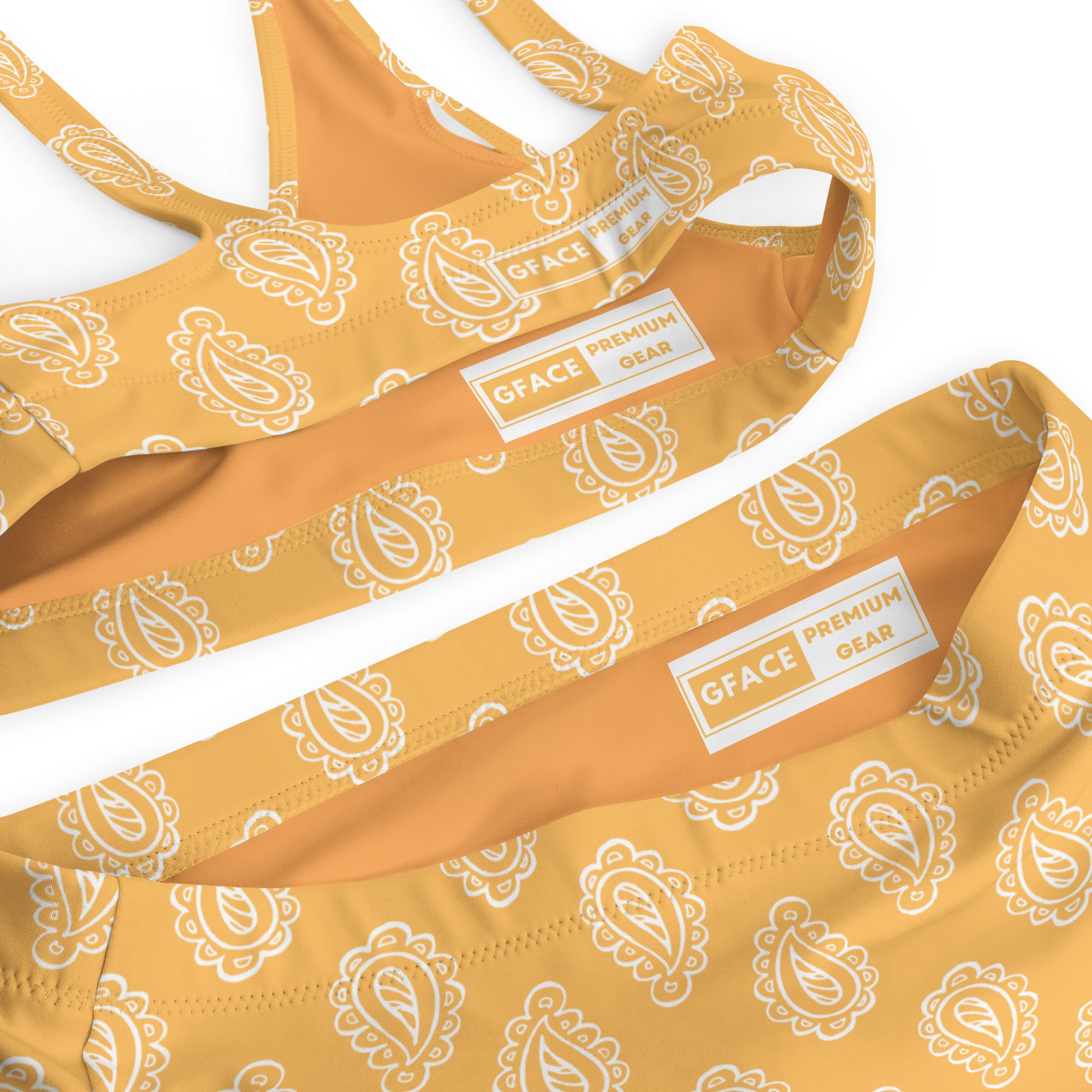 Gface Gold Bandana Printed Recycled high-waisted bikini