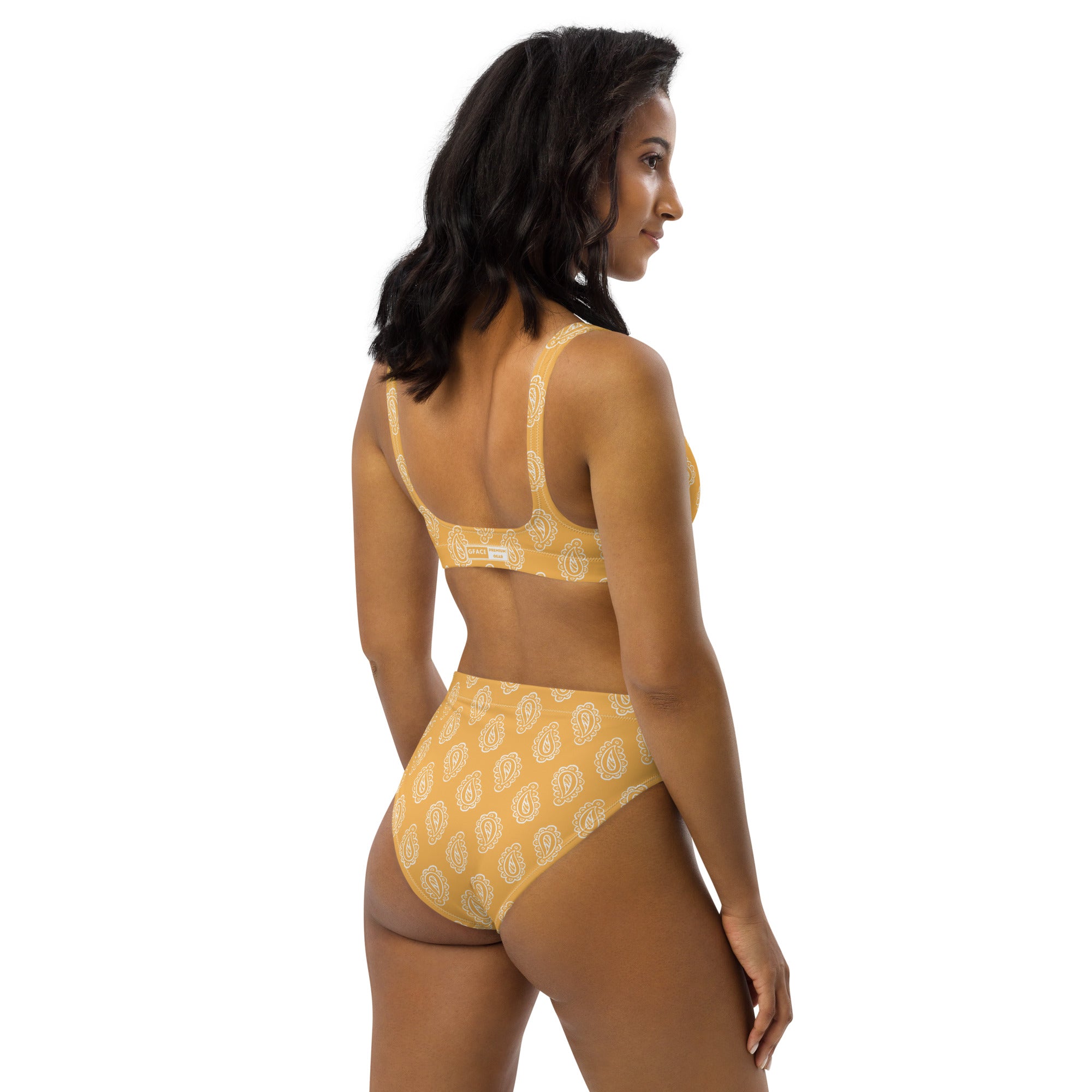 Gface Gold Bandana Printed Recycled high-waisted bikini