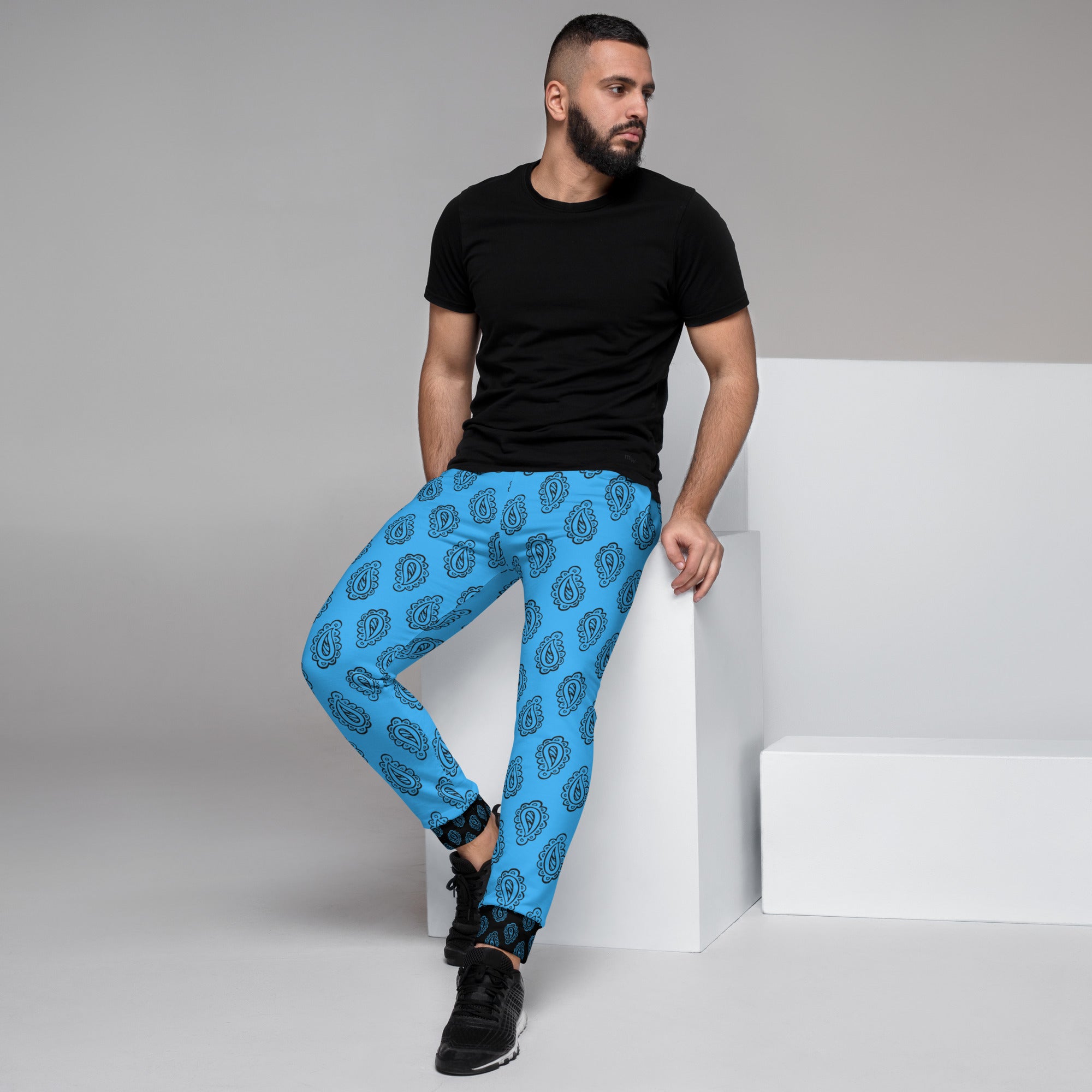 Gface Blue Bandana Men's Joggers