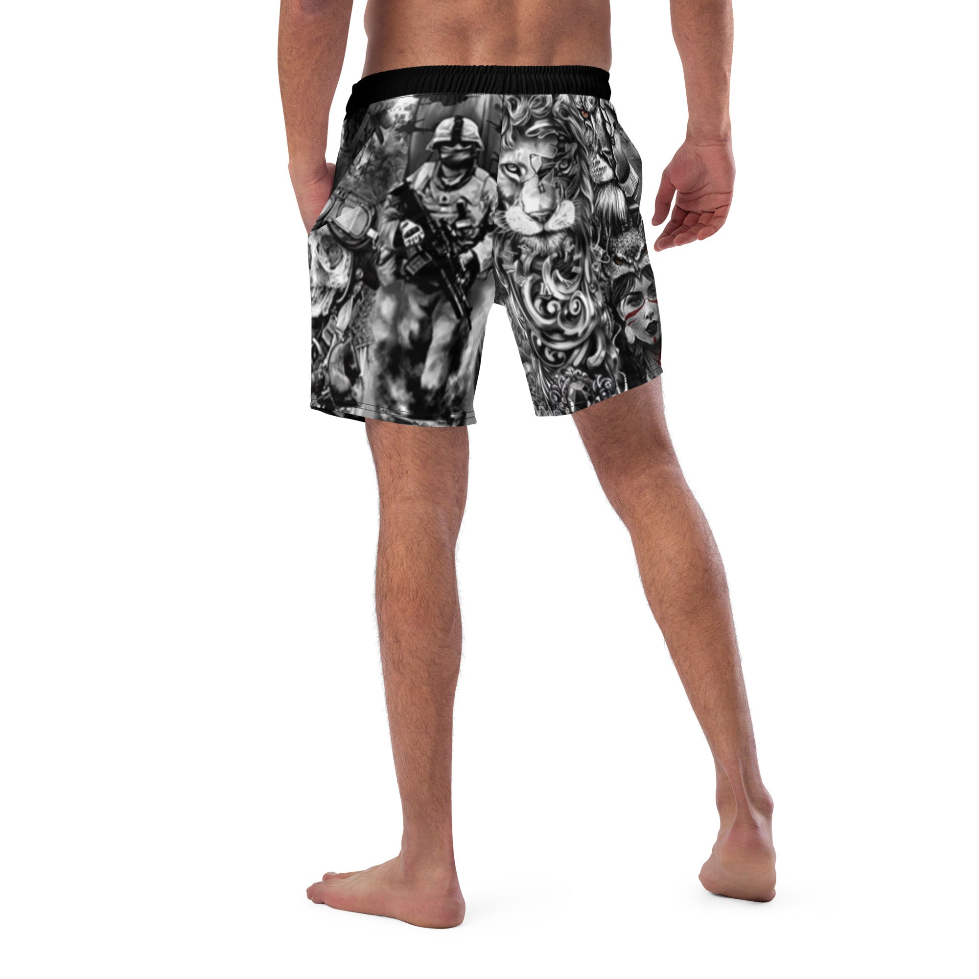 Men's swim trunks Tattoo Print Gface Beach Swag