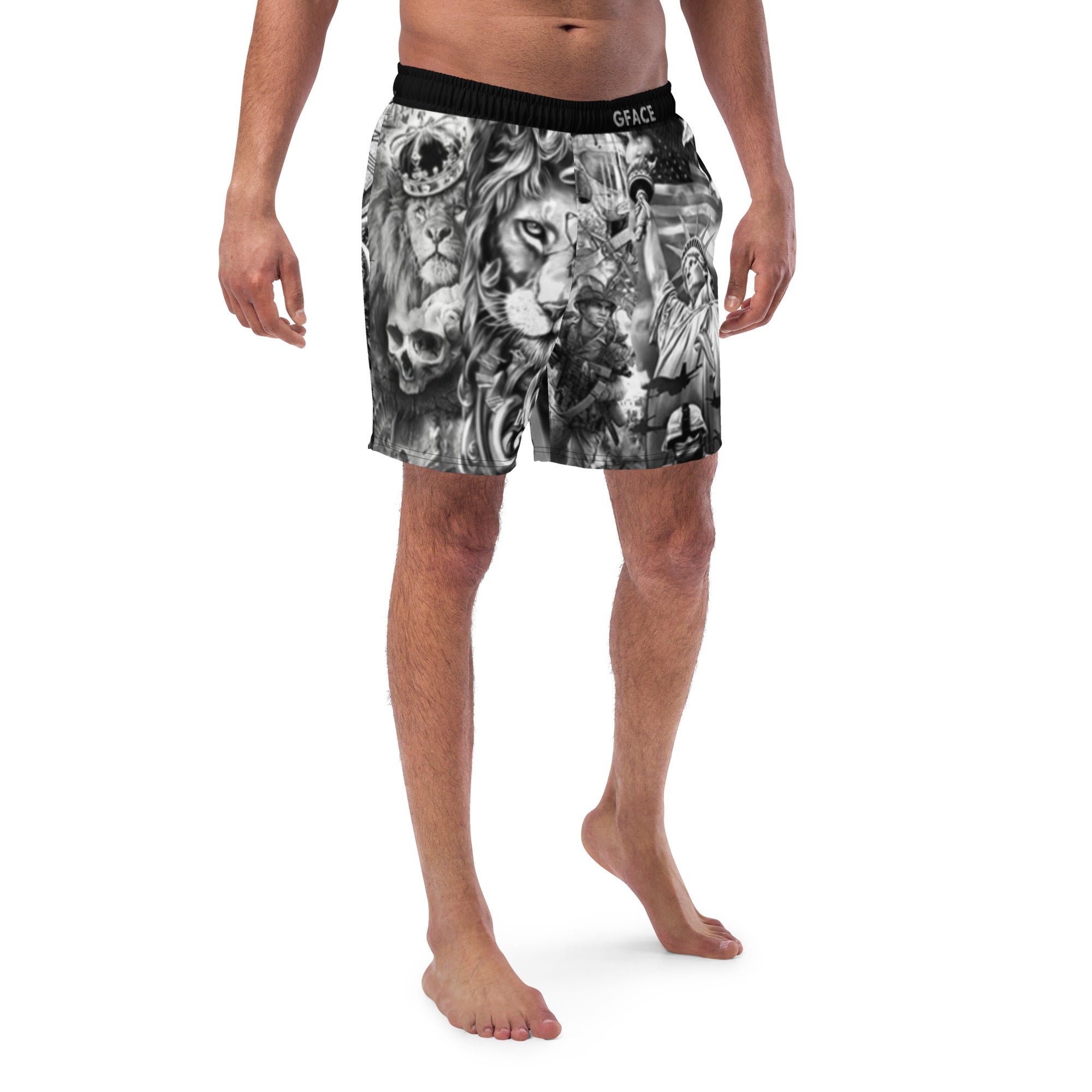 Men's swim trunks Tattoo Print Gface Beach Swag