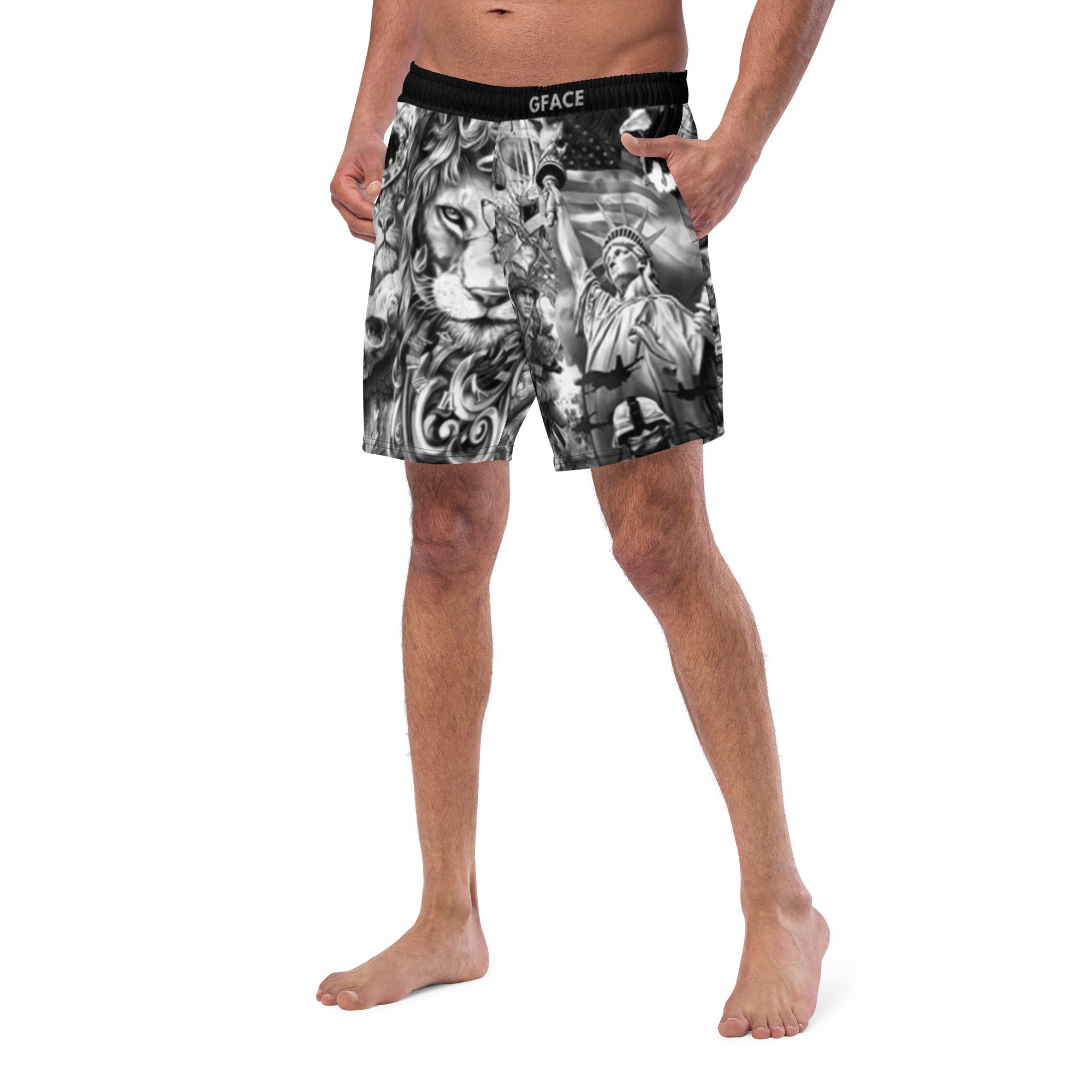 Men's swim trunks Tattoo Print Gface Beach Swag