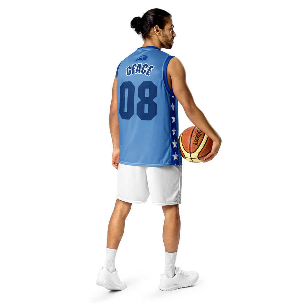 Unisex Light Blue GFACE basketball jersey World Hear Me Roar