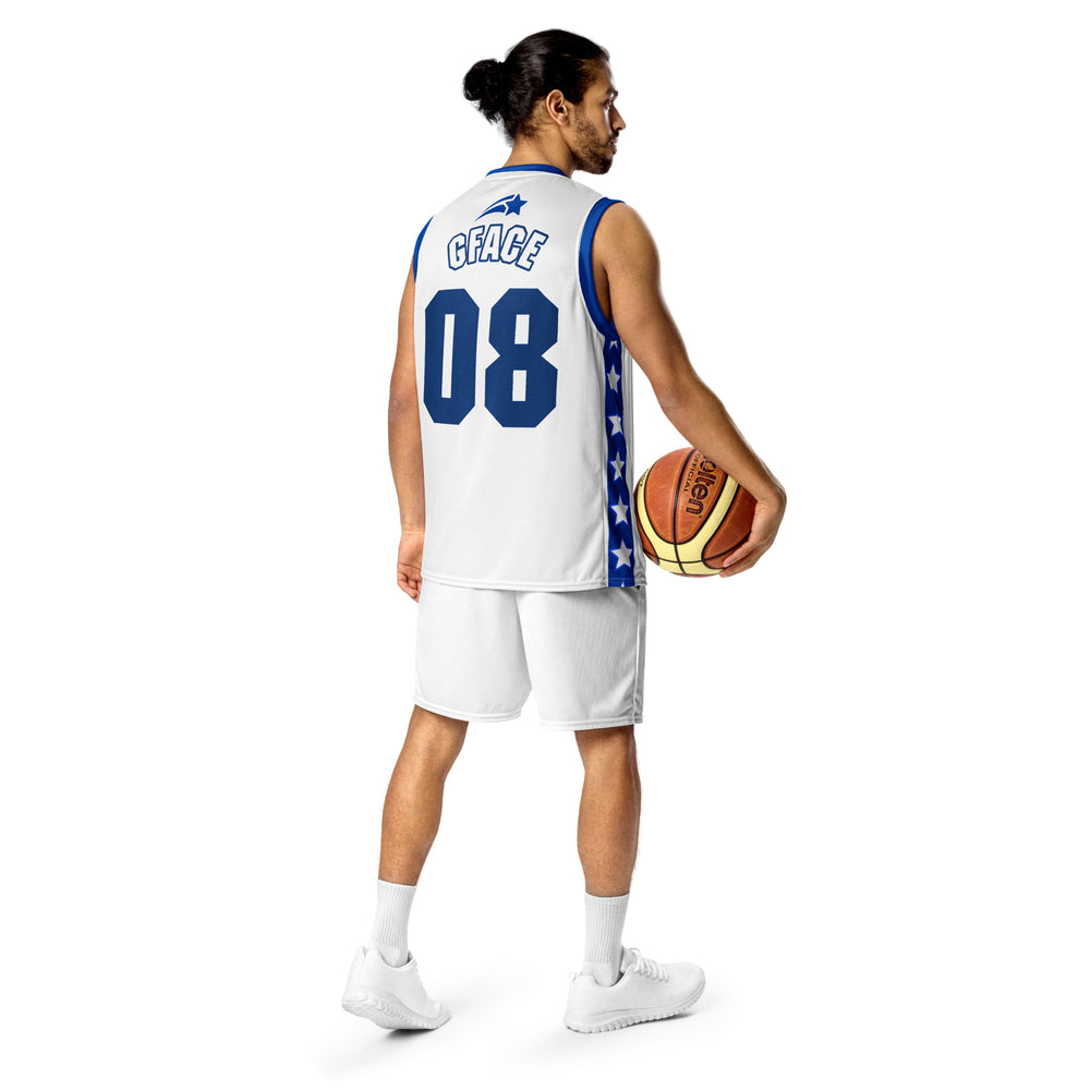 Unisex White GFACE basketball jersey World Hear Me Roar