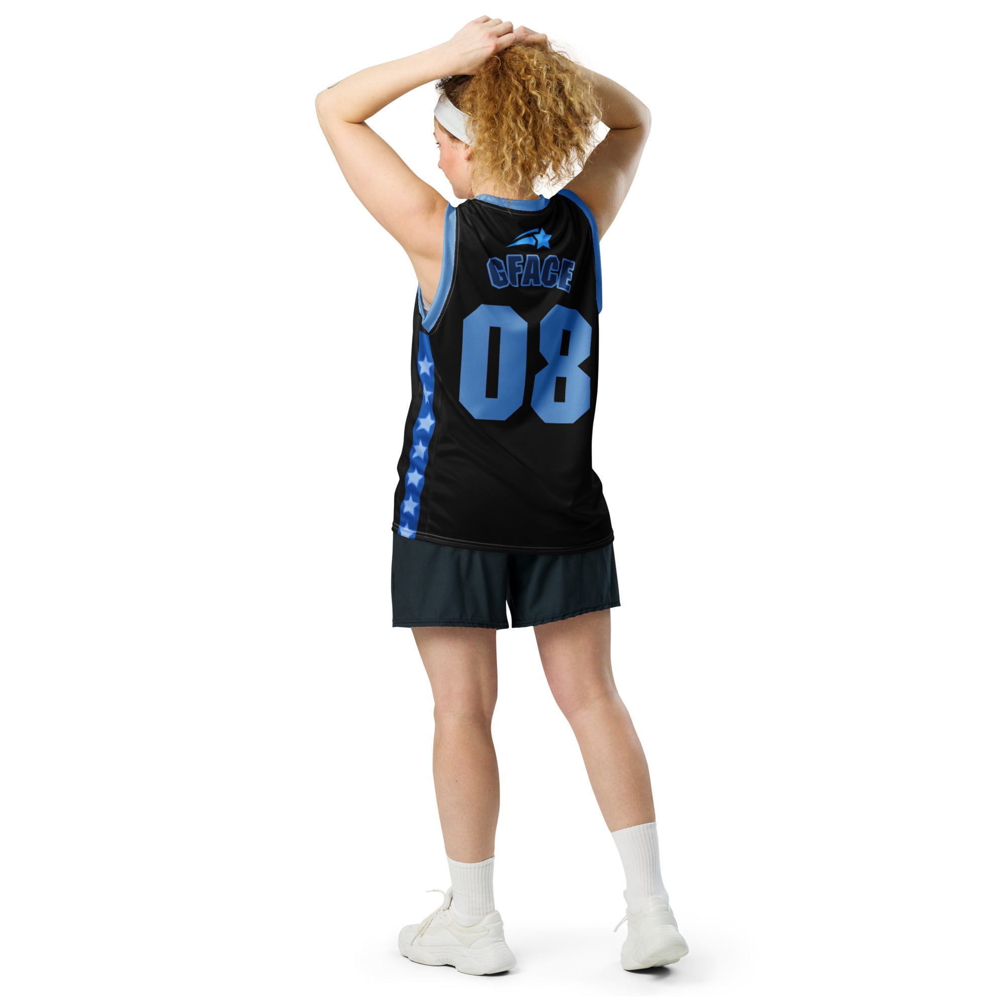 Recycled Black Unisex GFACE Basketball Jersey World Hear Me Roar