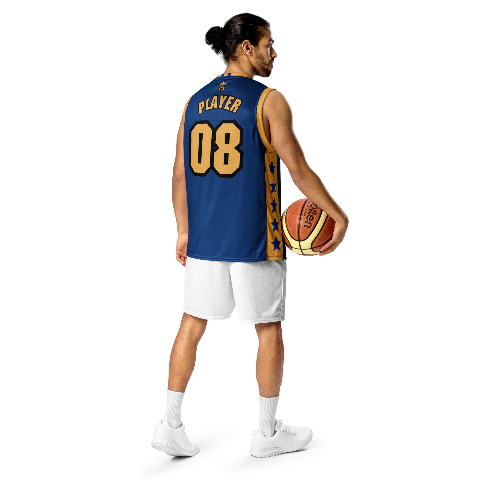 Unisex Blue/Gold GFACE VIP Basketball Jersey