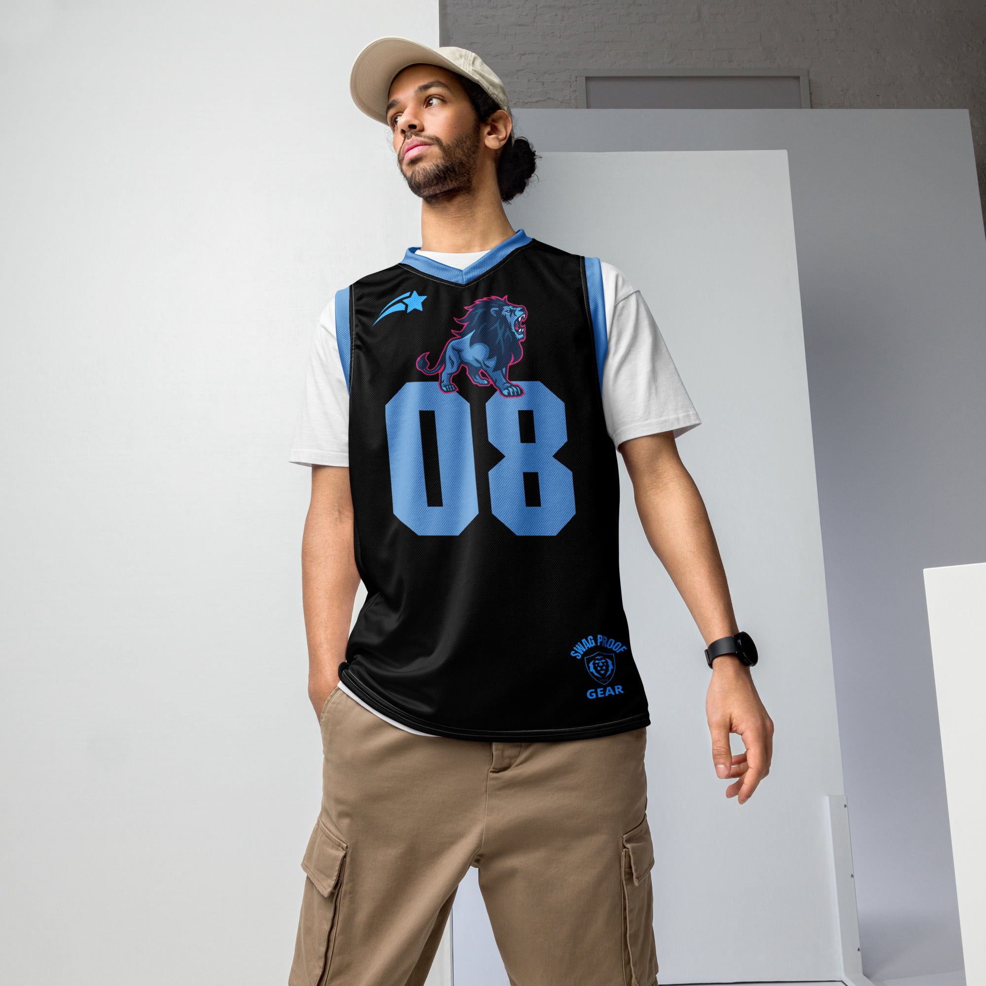 Unisex Black GFACE Basketball Jersey World Hear Me Roar