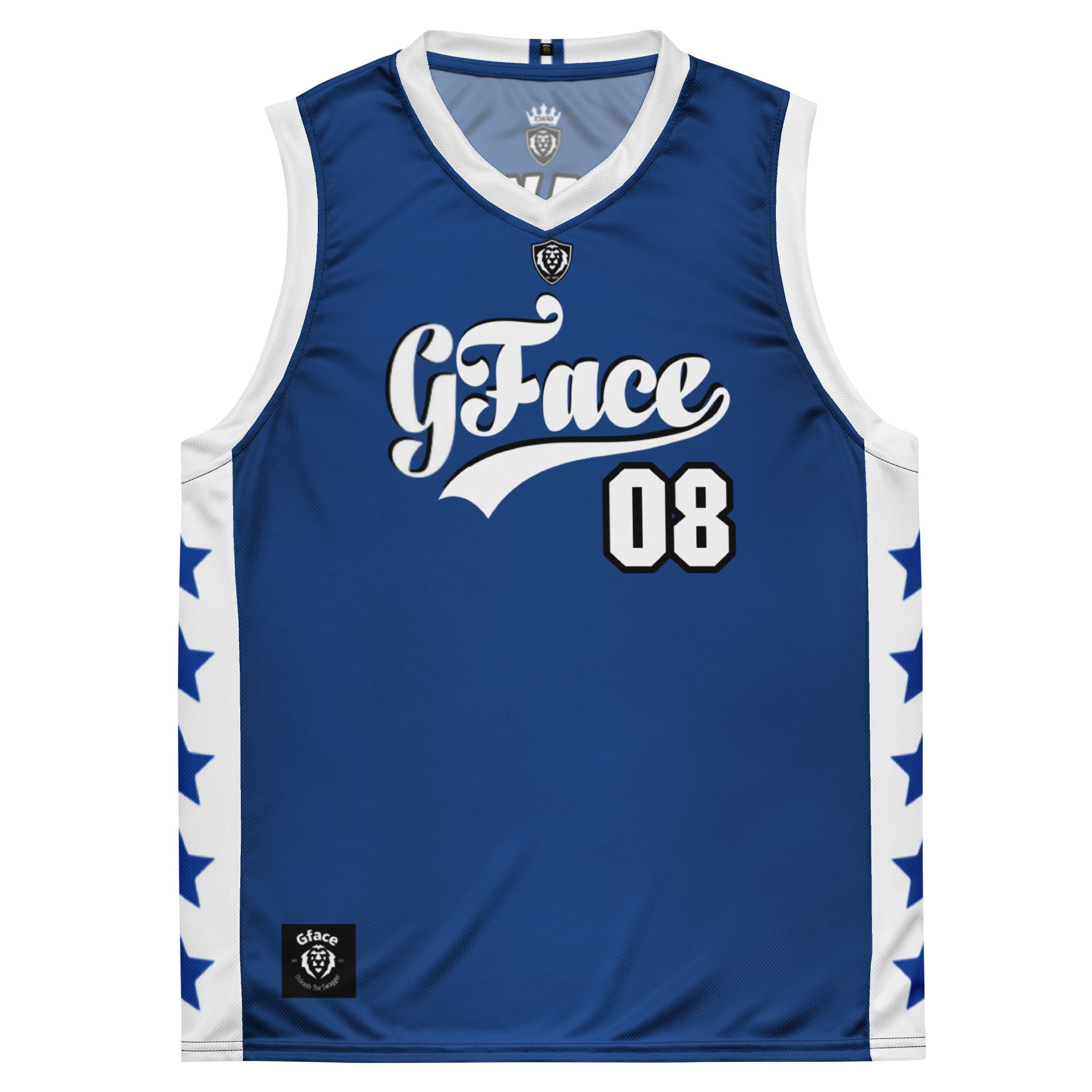 Recycled Blue Unisex GFACE VIP Basketball Jersey