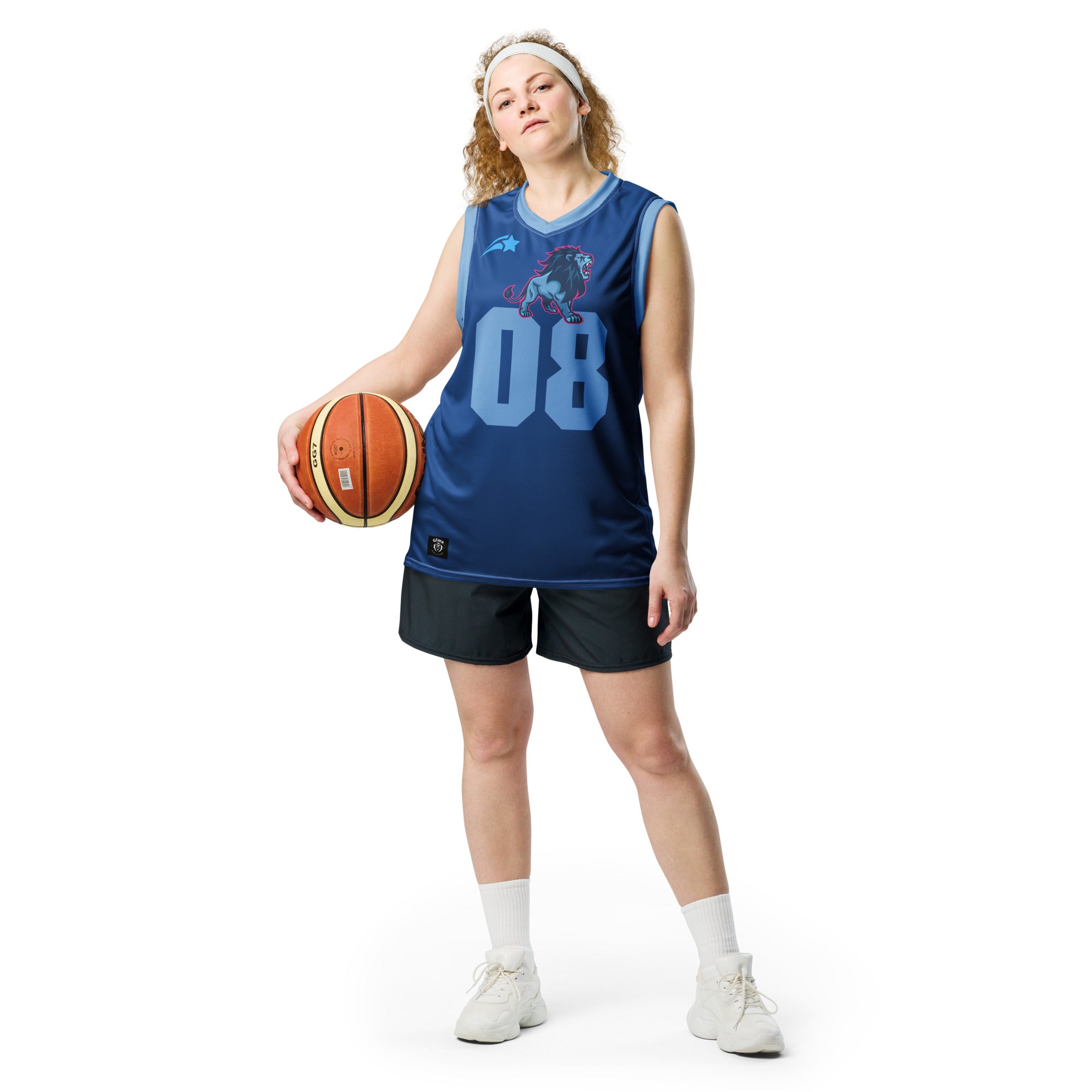 Recycled Blue Unisex GFACE Basketball Jersey World Hear Me Roar