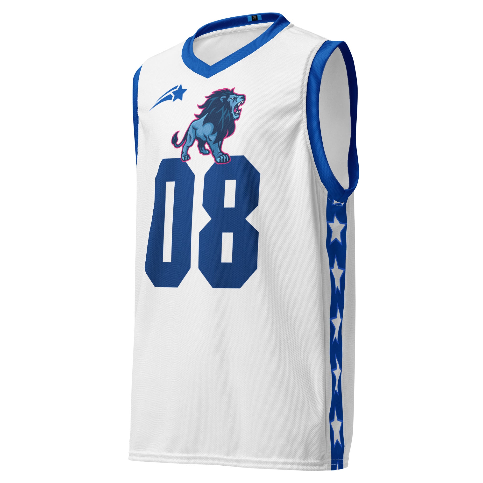 Recycled White Unisex GFACE Basketball Jersey World Hear Me Roar