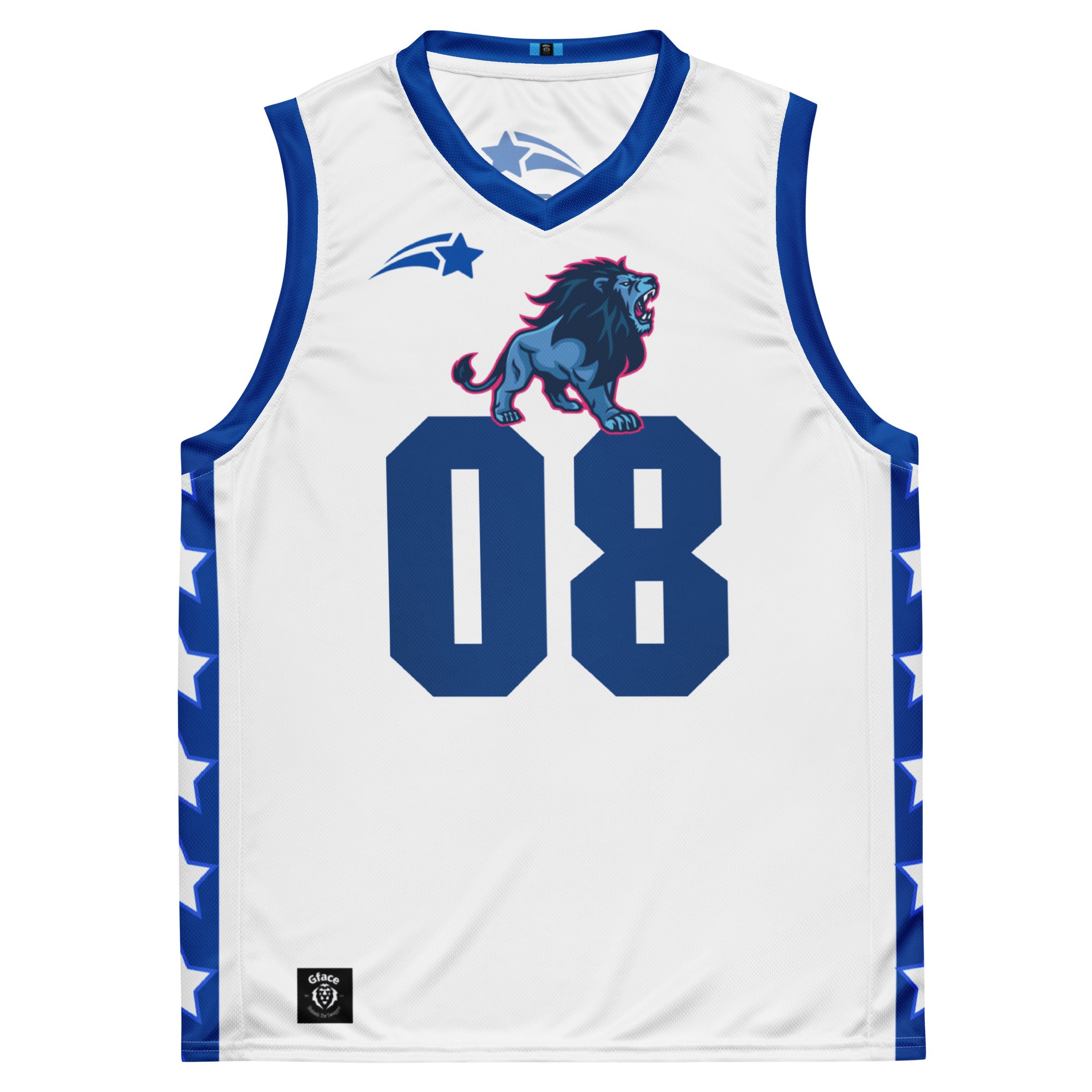 Recycled White Unisex GFACE Basketball Jersey World Hear Me Roar