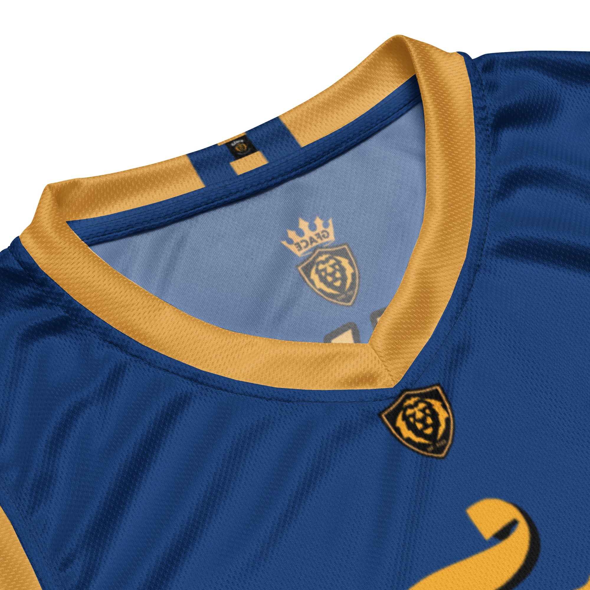 Unisex Blue/Gold GFACE VIP Basketball Jersey