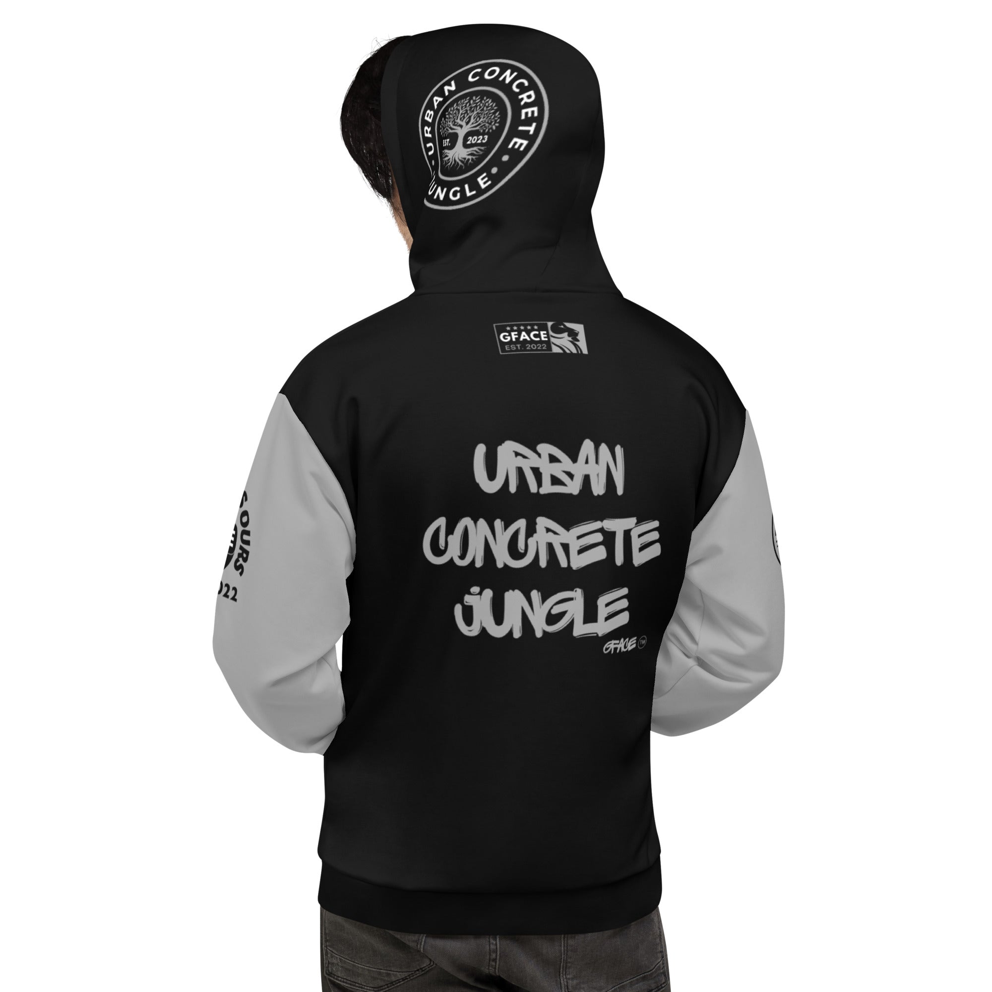 Unisex Hoodie GFACE Grey URBAN CONCRETE JUNGLE