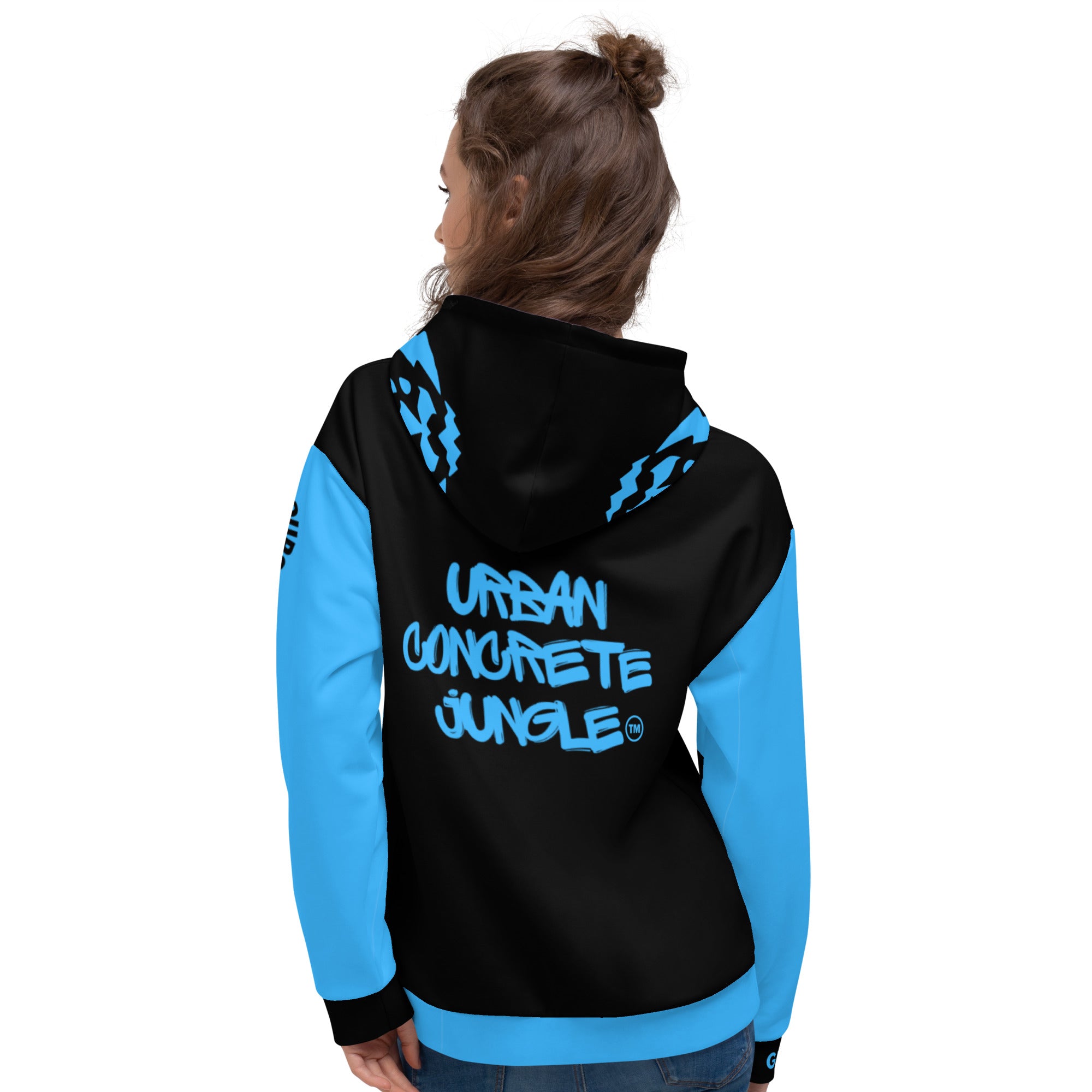 Unisex Hoodie Blue GFACE Urban Concrete Jungle