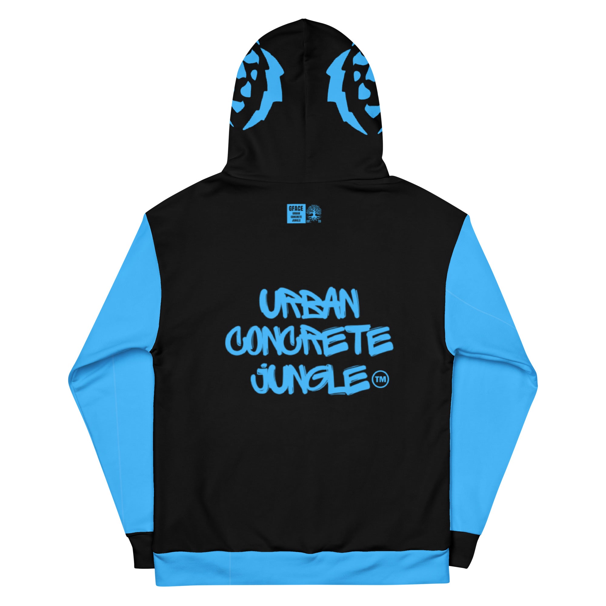 Unisex Hoodie Blue GFACE Urban Concrete Jungle