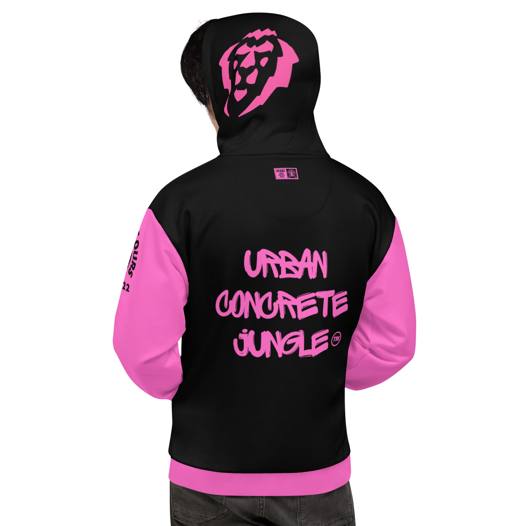 Unisex Hoodie Pink GFACE Urban Concrete Jungle