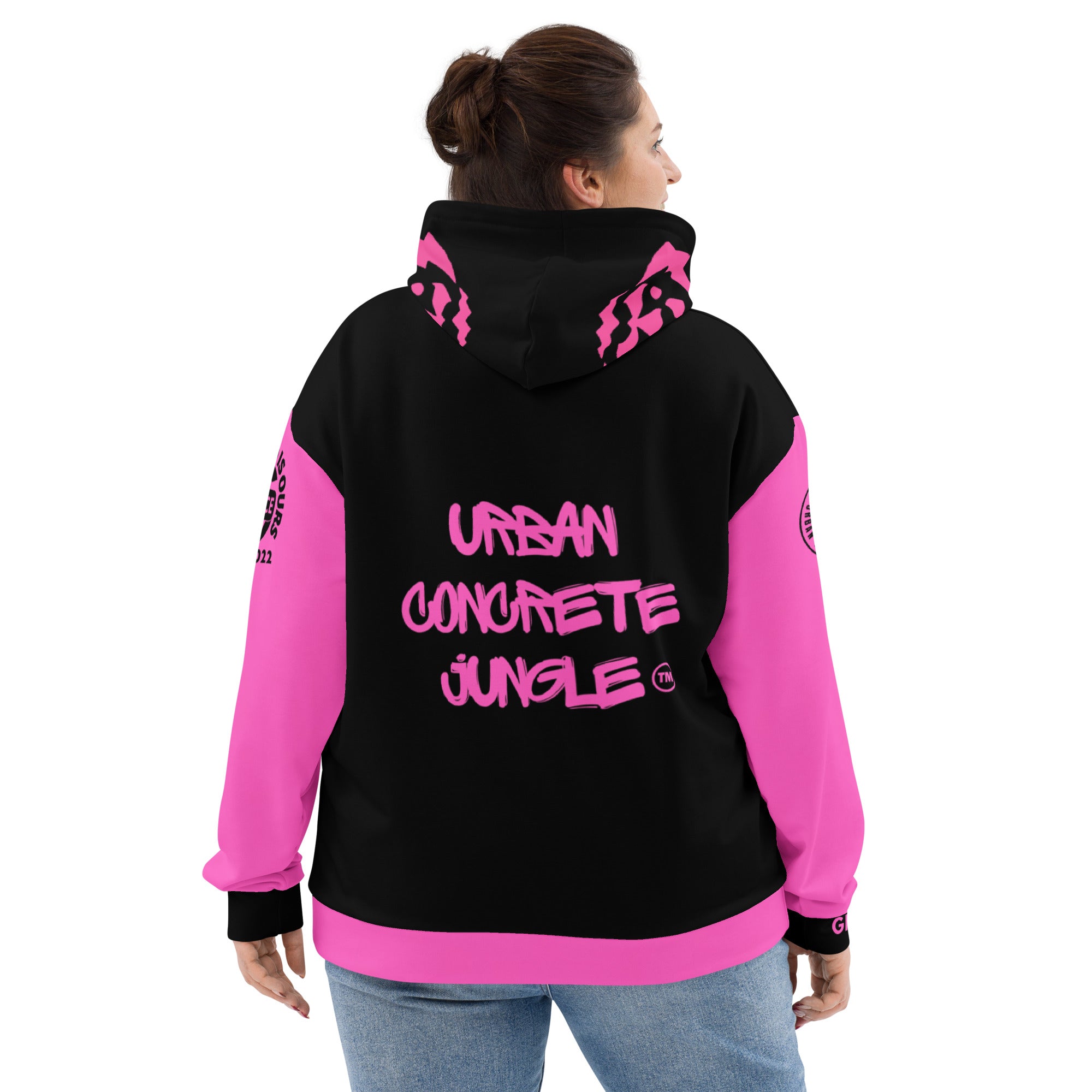 Unisex Hoodie Pink GFACE Urban Concrete Jungle