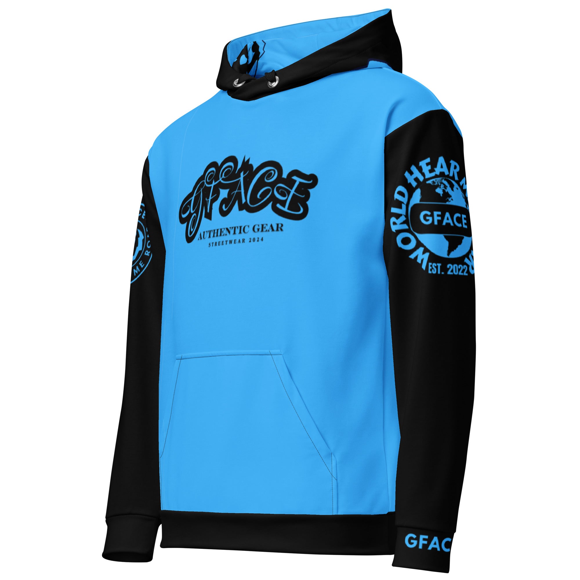 GFACE Authentic Gear Blue Unisex Hoodie