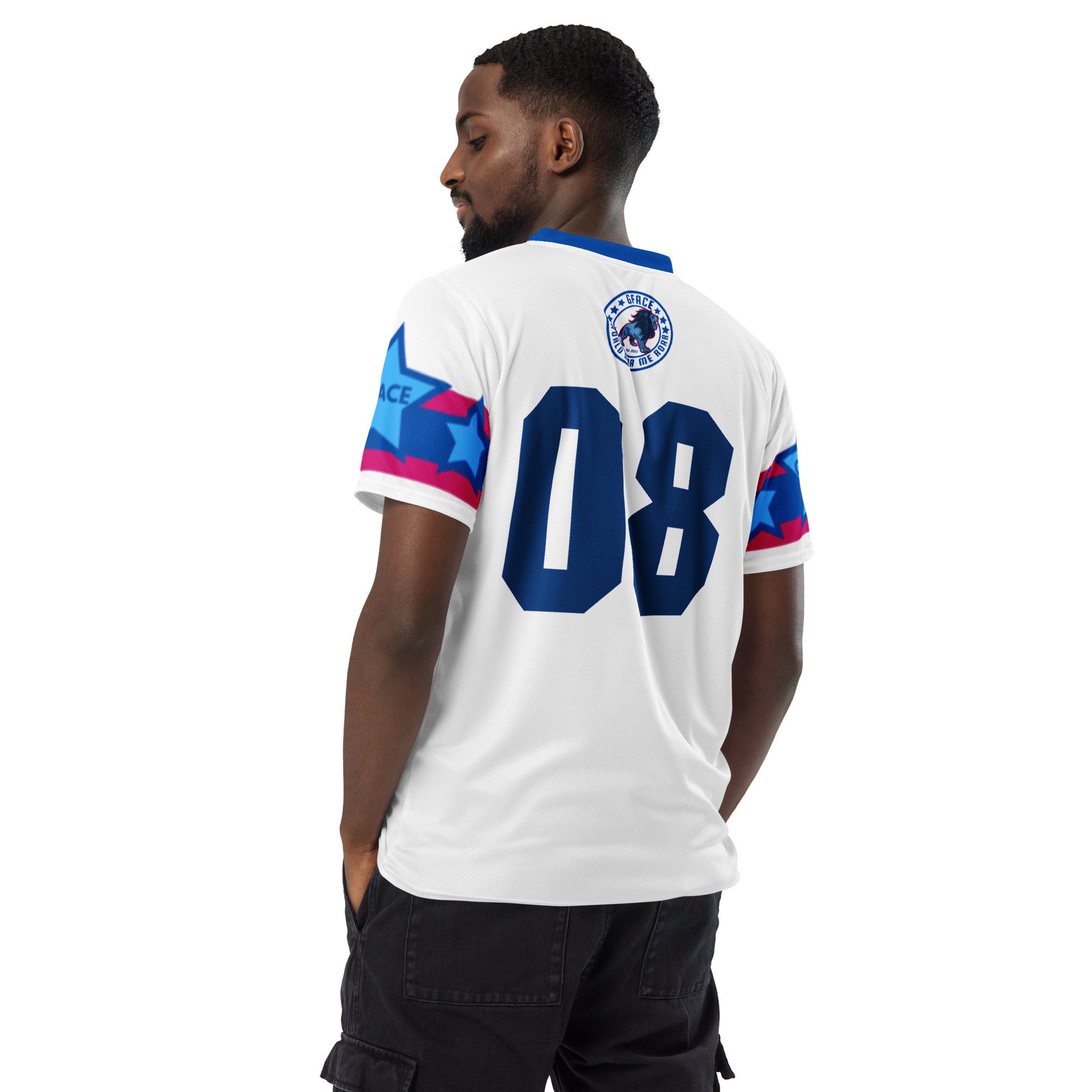 Unisex White GFACE Swag Sports Jersey World Hear Me Roar